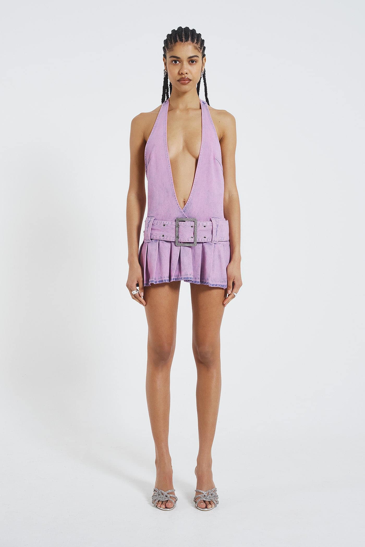 jaded london denim dress Shop Malibu Plunge Denim Mini Dress | Jaded London
