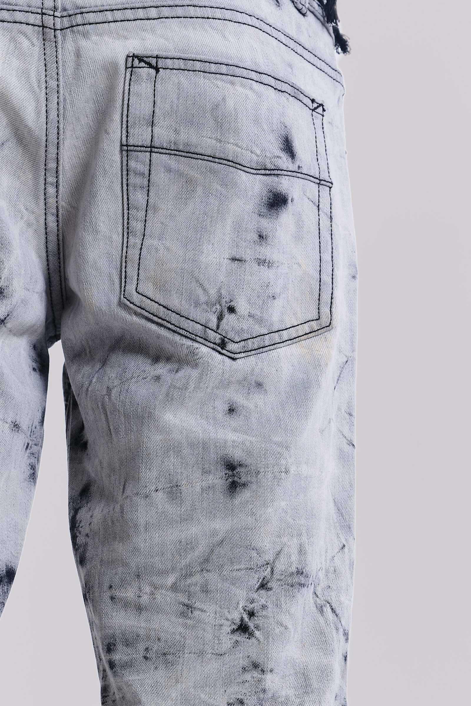Grey Tie Dye Drift Bootcut Jeans