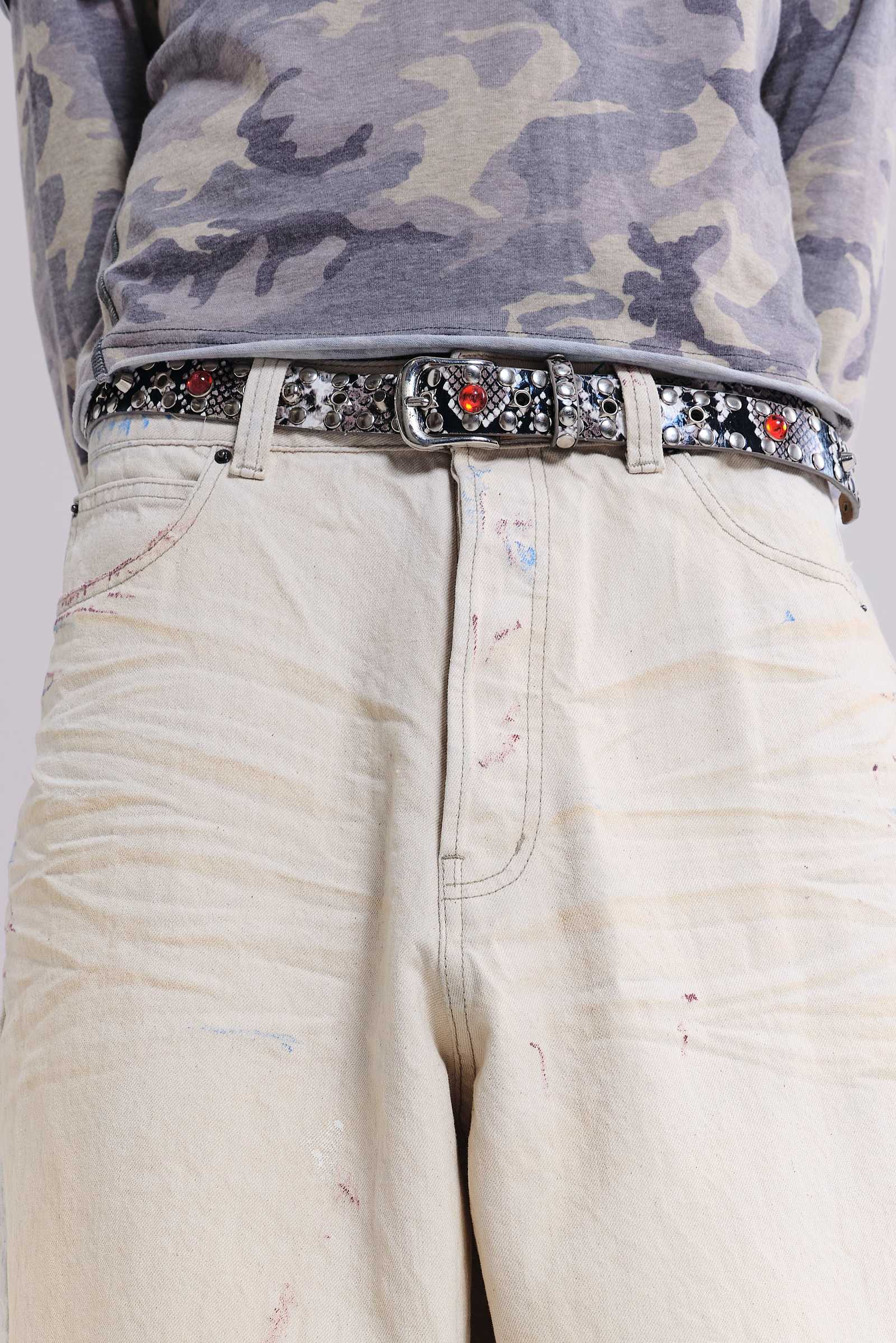 Ecru Paint Colossus Jeans