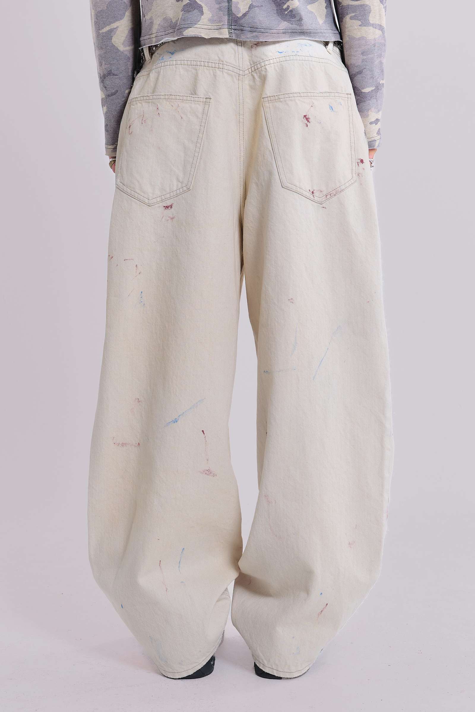 Ecru Paint Colossus Jeans
