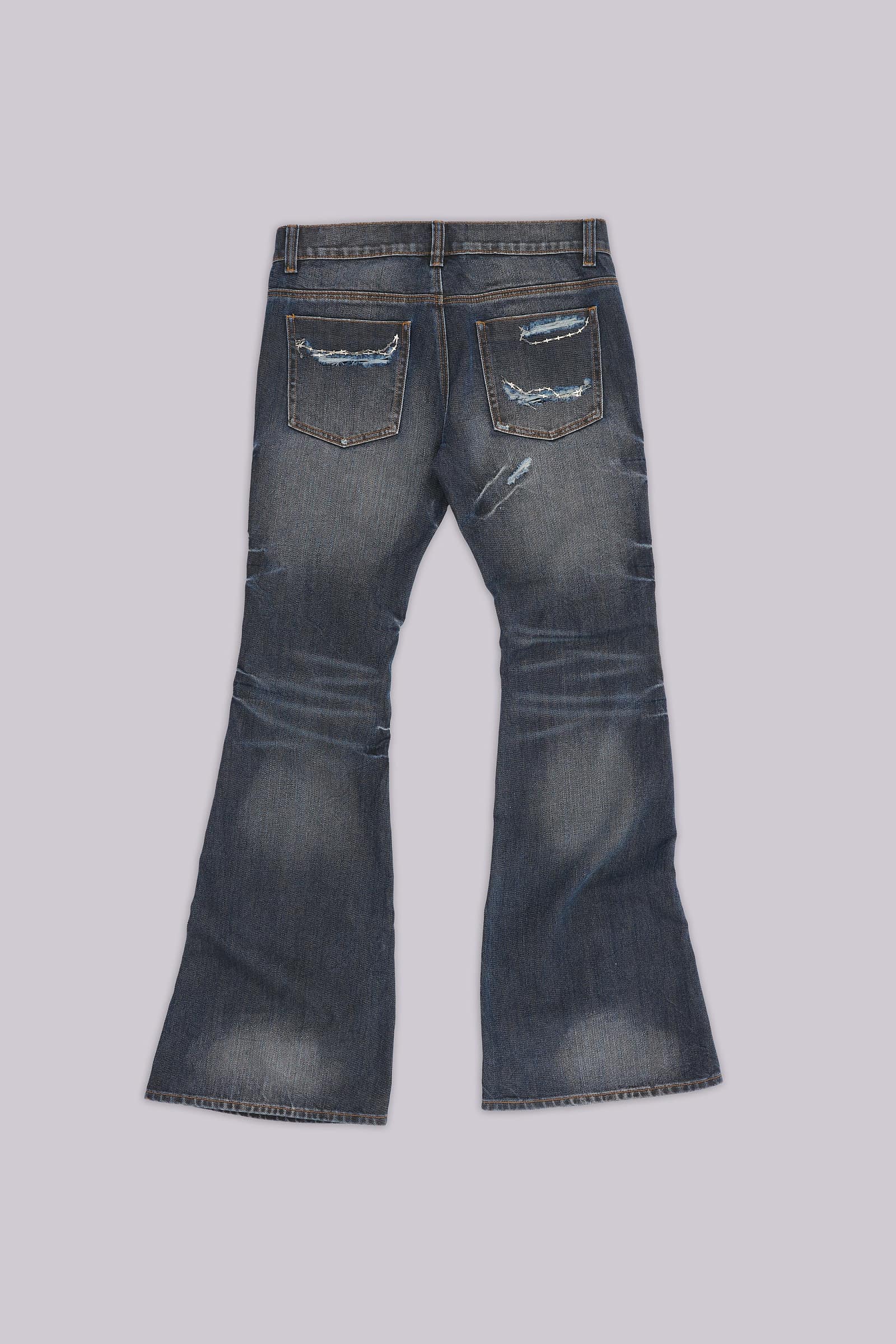 Cross Chain Blue Drift Bootcut Jeans