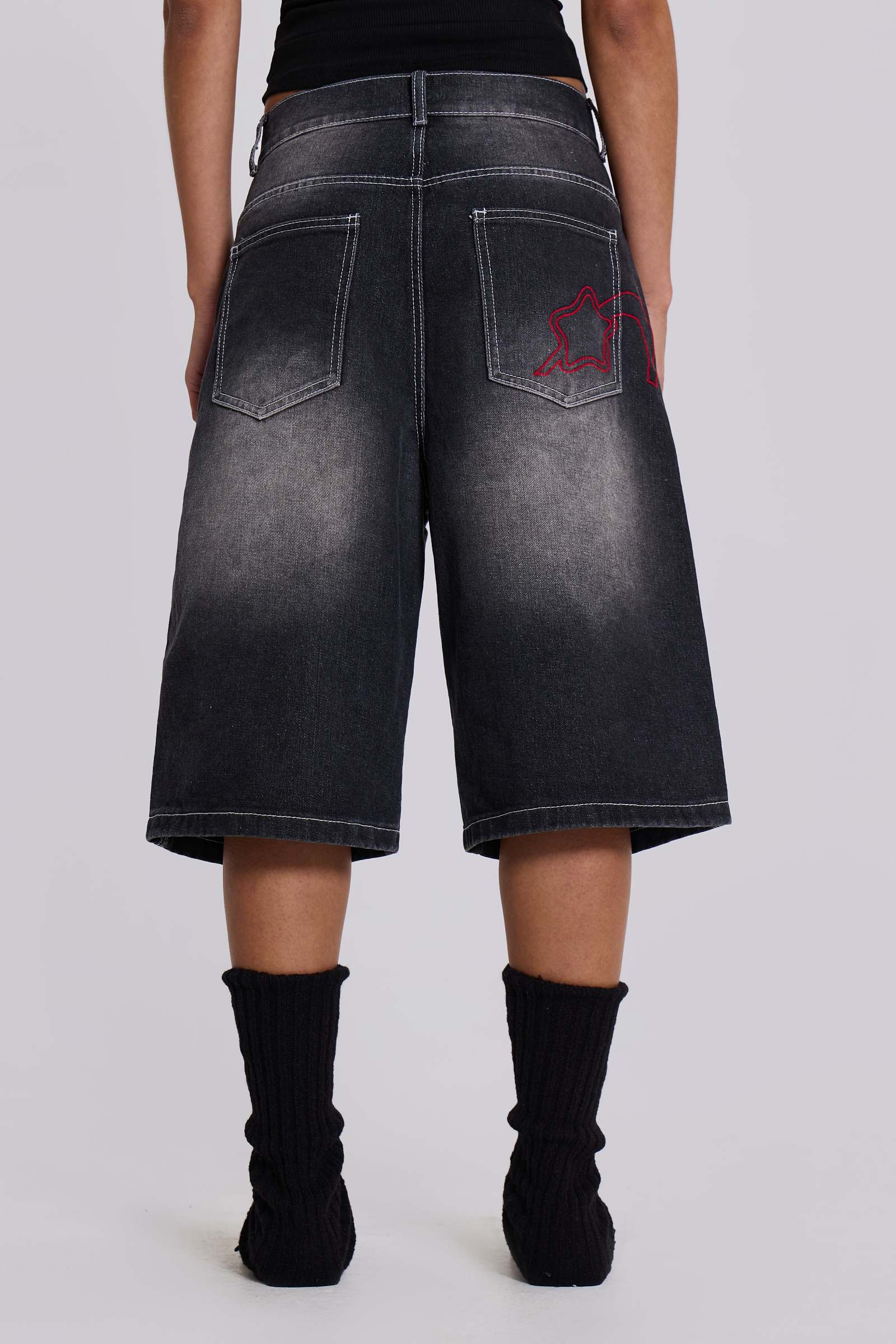 Washed Black Jumbo Jorts