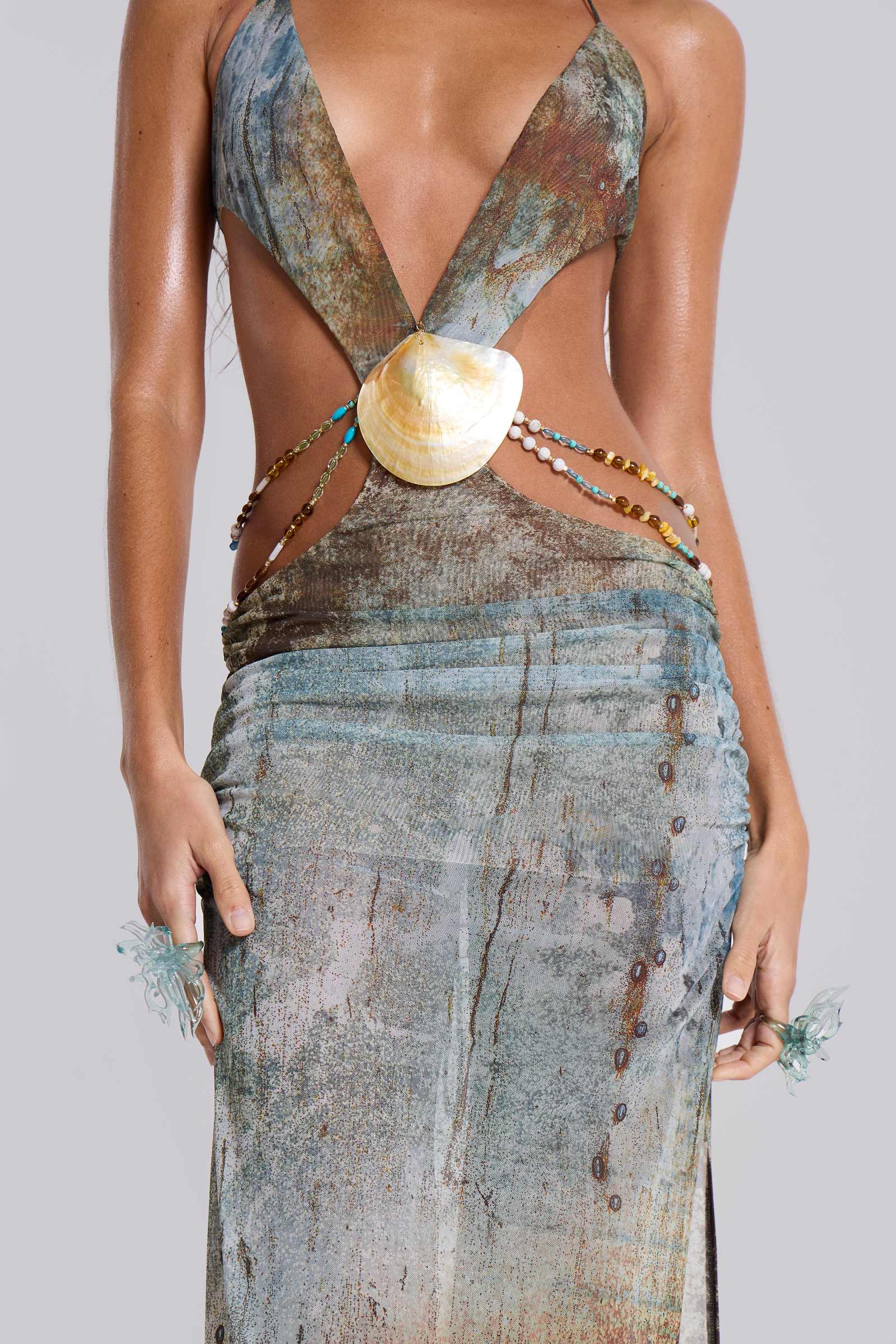 Shop Vida Backless Maxi Dress With Shell Trim | Jaded London | Clothing Shop Vida Backless Maxi Dress With Shell Trim | Jaded London | Clothing