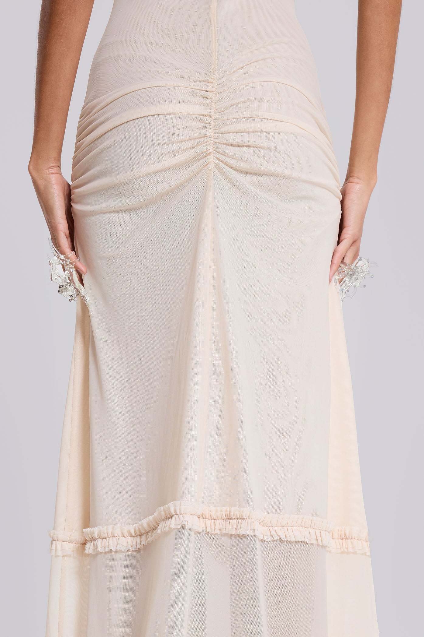 fatale maxi dress in vanilla jaded london fatale maxi dress in vanilla available soon