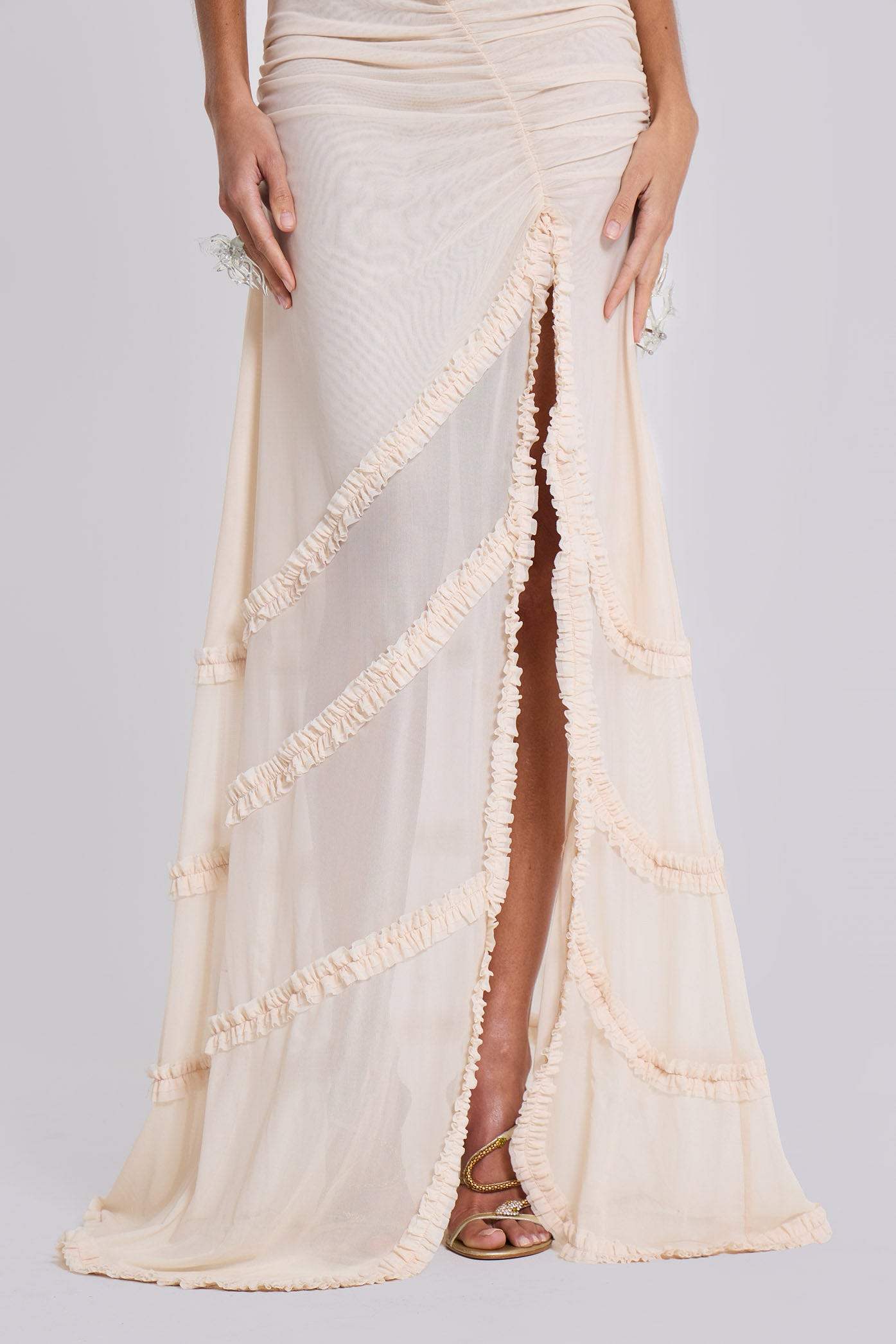 fatale maxi dress in vanilla Shop Fatale Maxi Dress In Vanilla | Jaded London