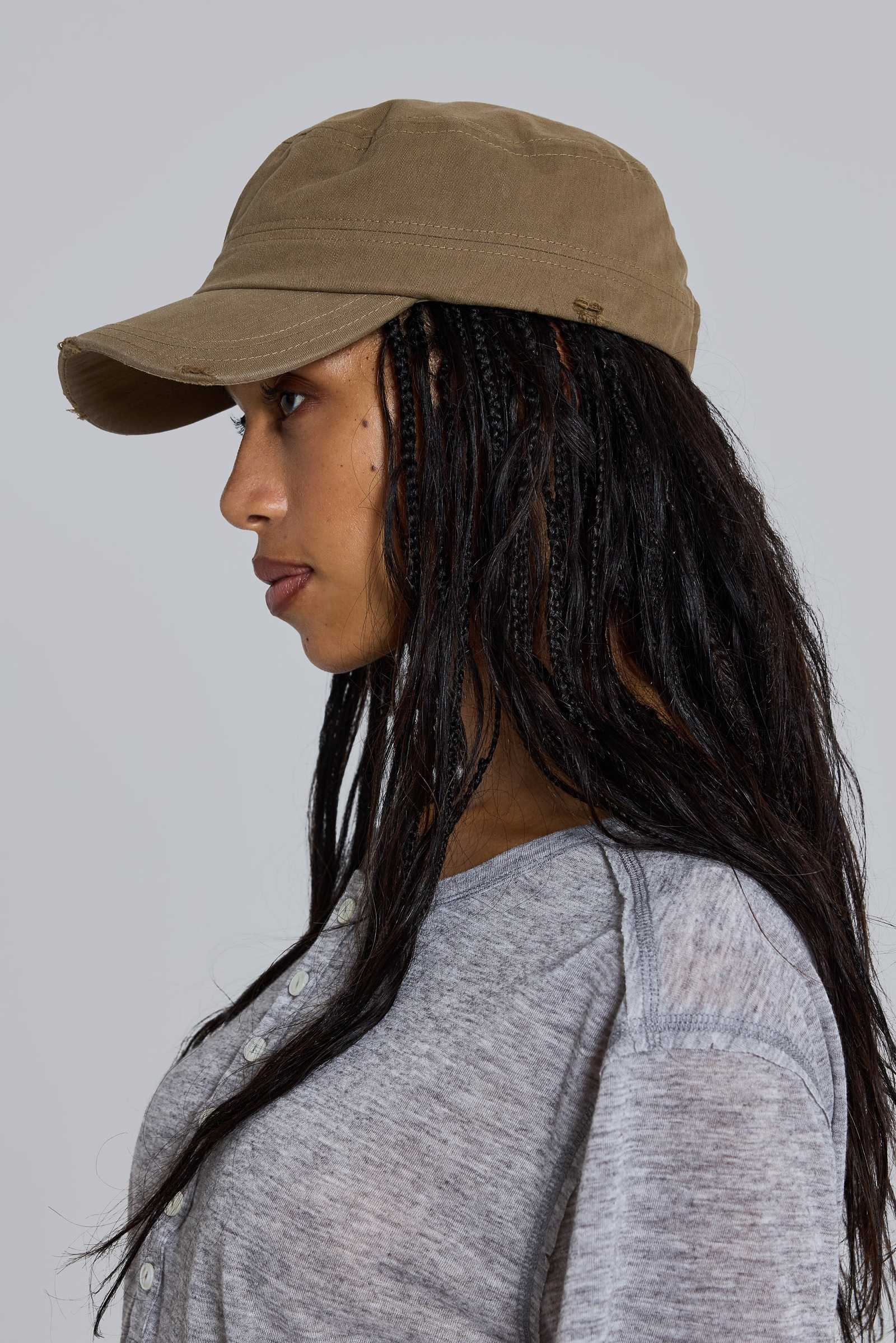Vintage Tan Cadet Cap