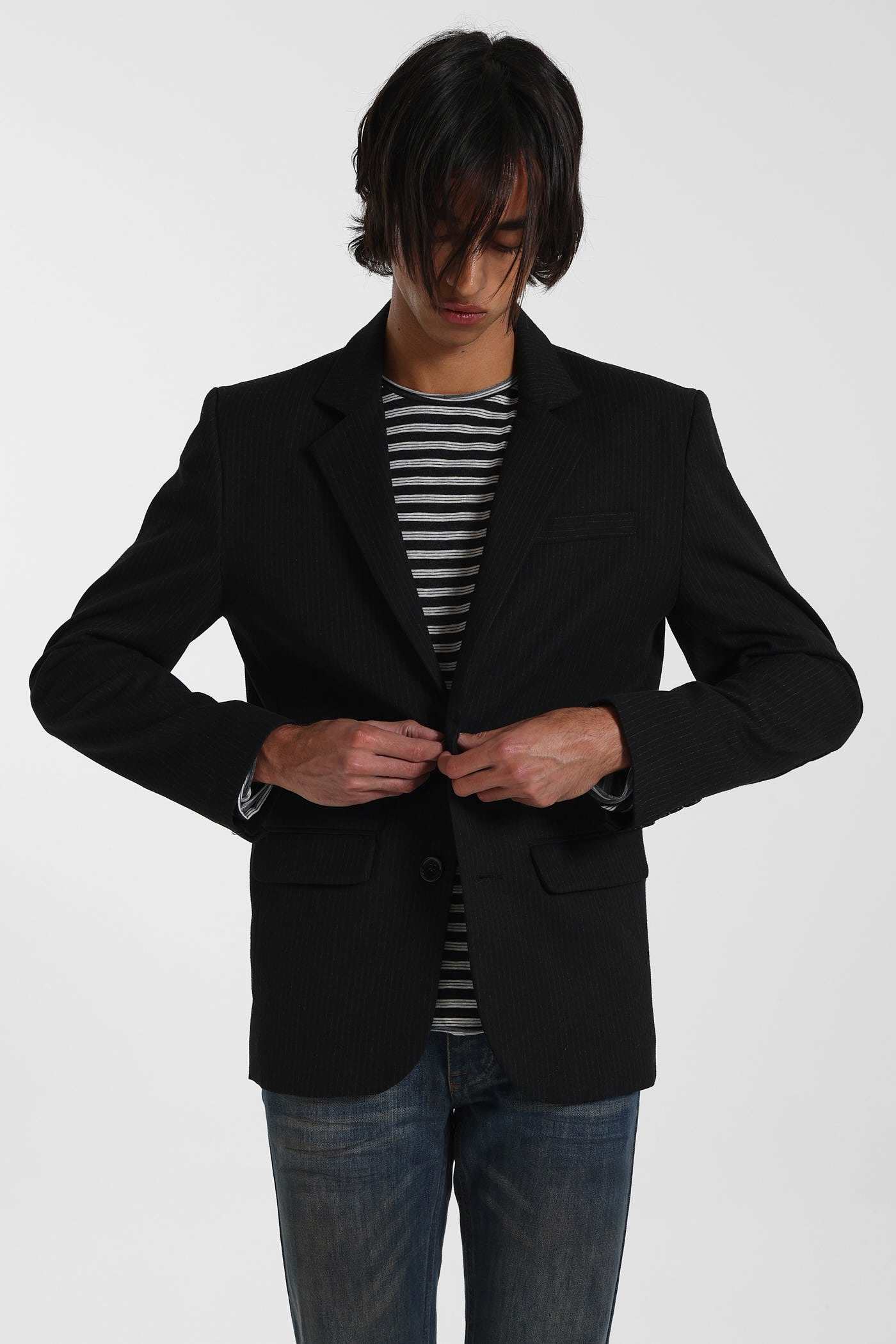 Libertine Pinstripe Slim Fit Blazer