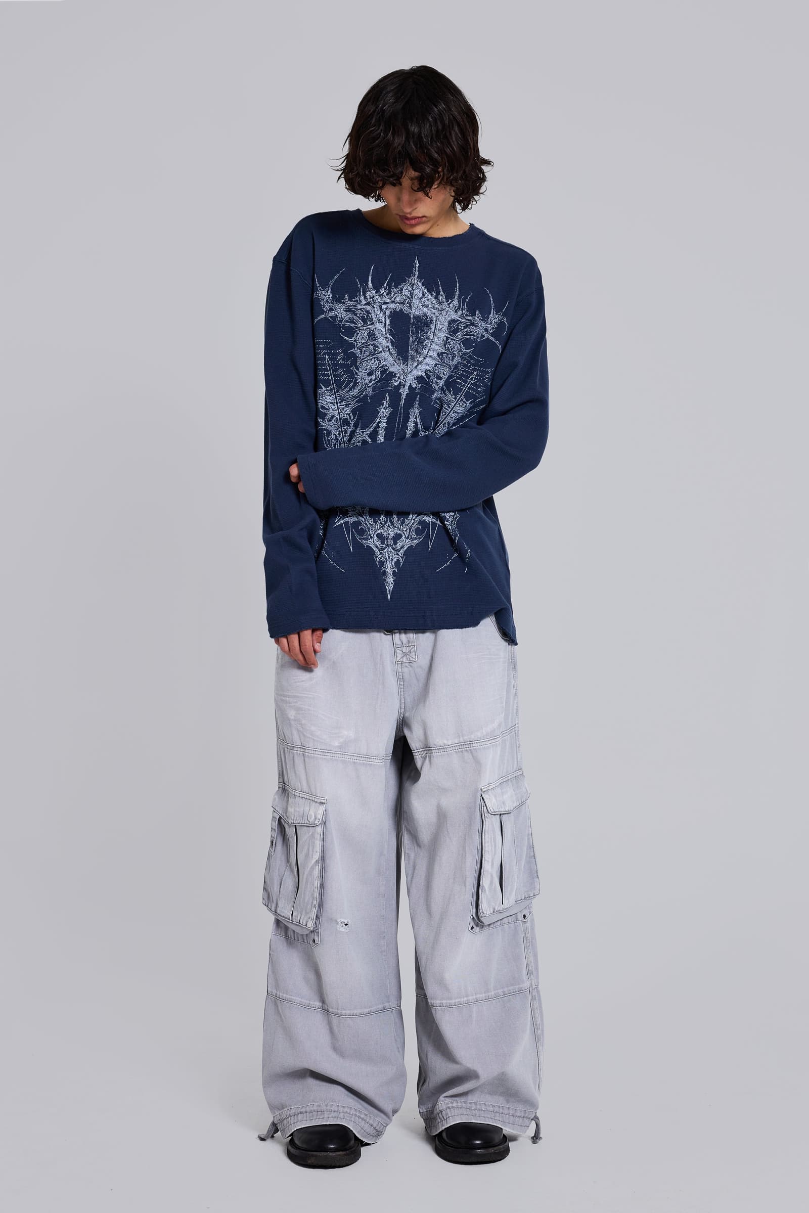 Kasper Digi Waffle Navy T-Shirt