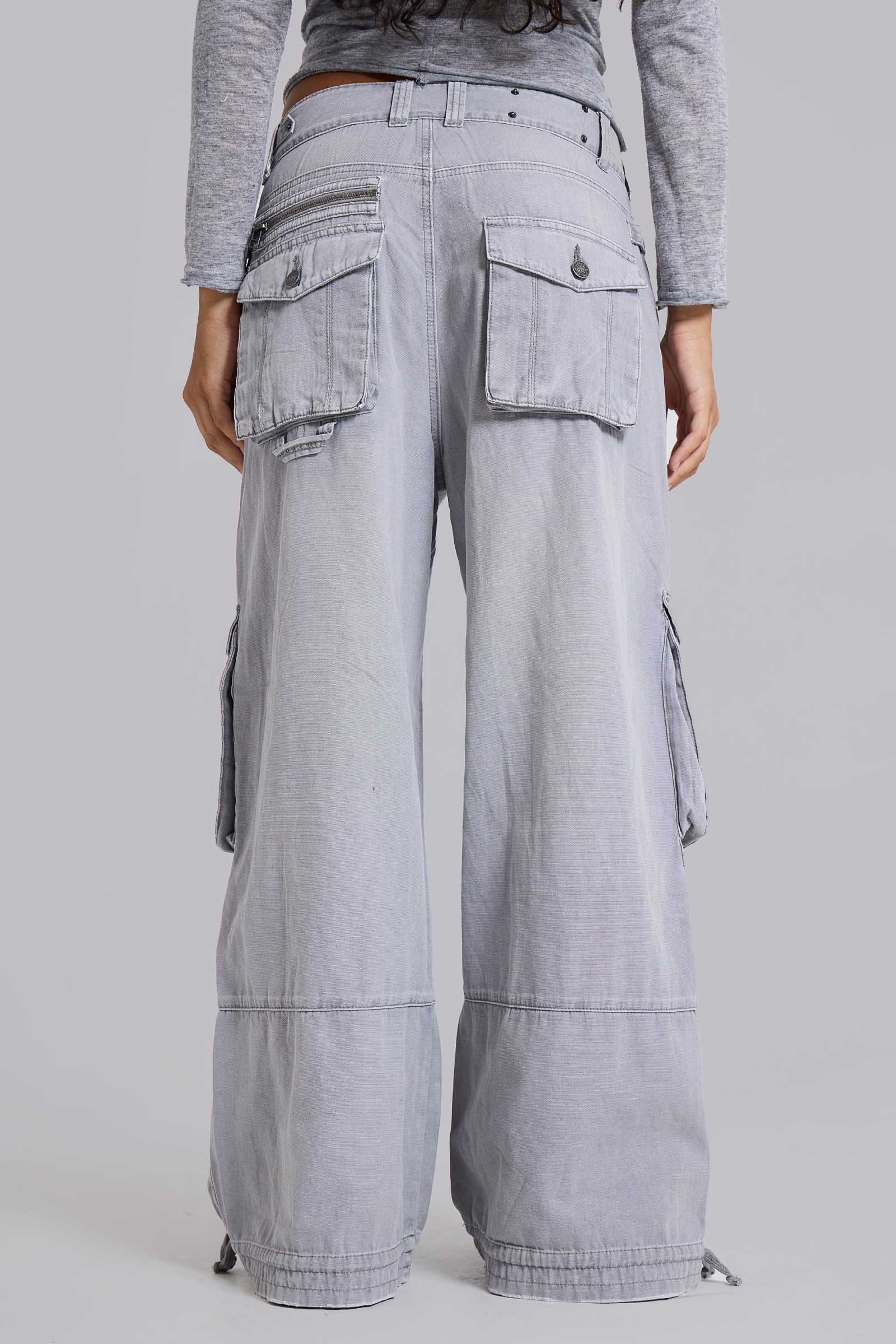 Washed Grey Decoy Cargos