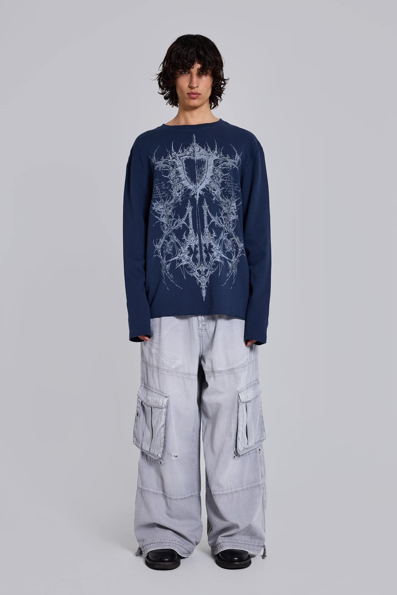 Kasper Digi Waffle Navy T-Shirt