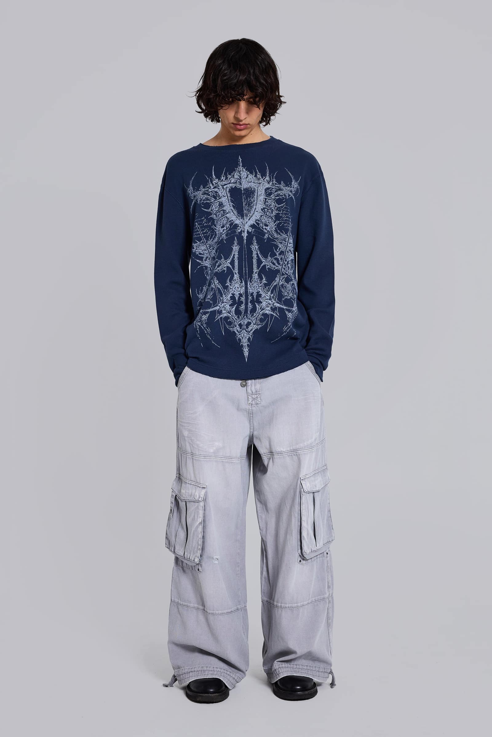 Kasper Digi Waffle Navy T-Shirt