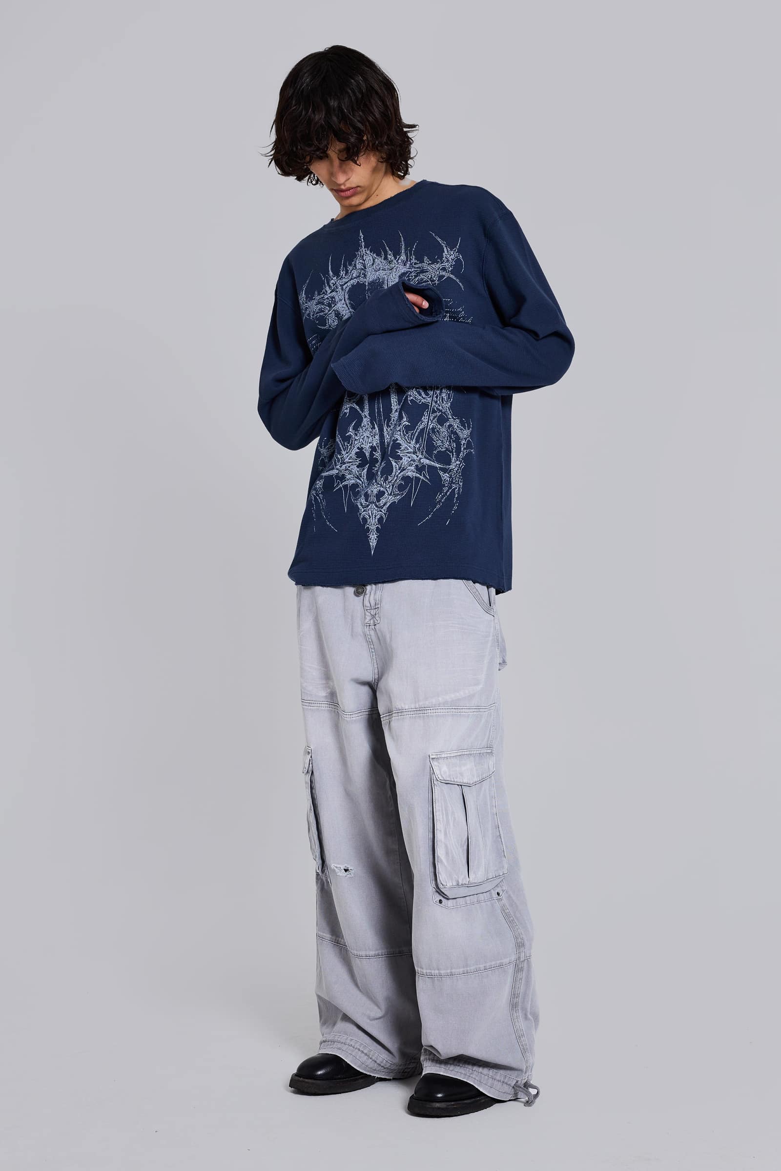 Kasper Digi Waffle Navy T-Shirt