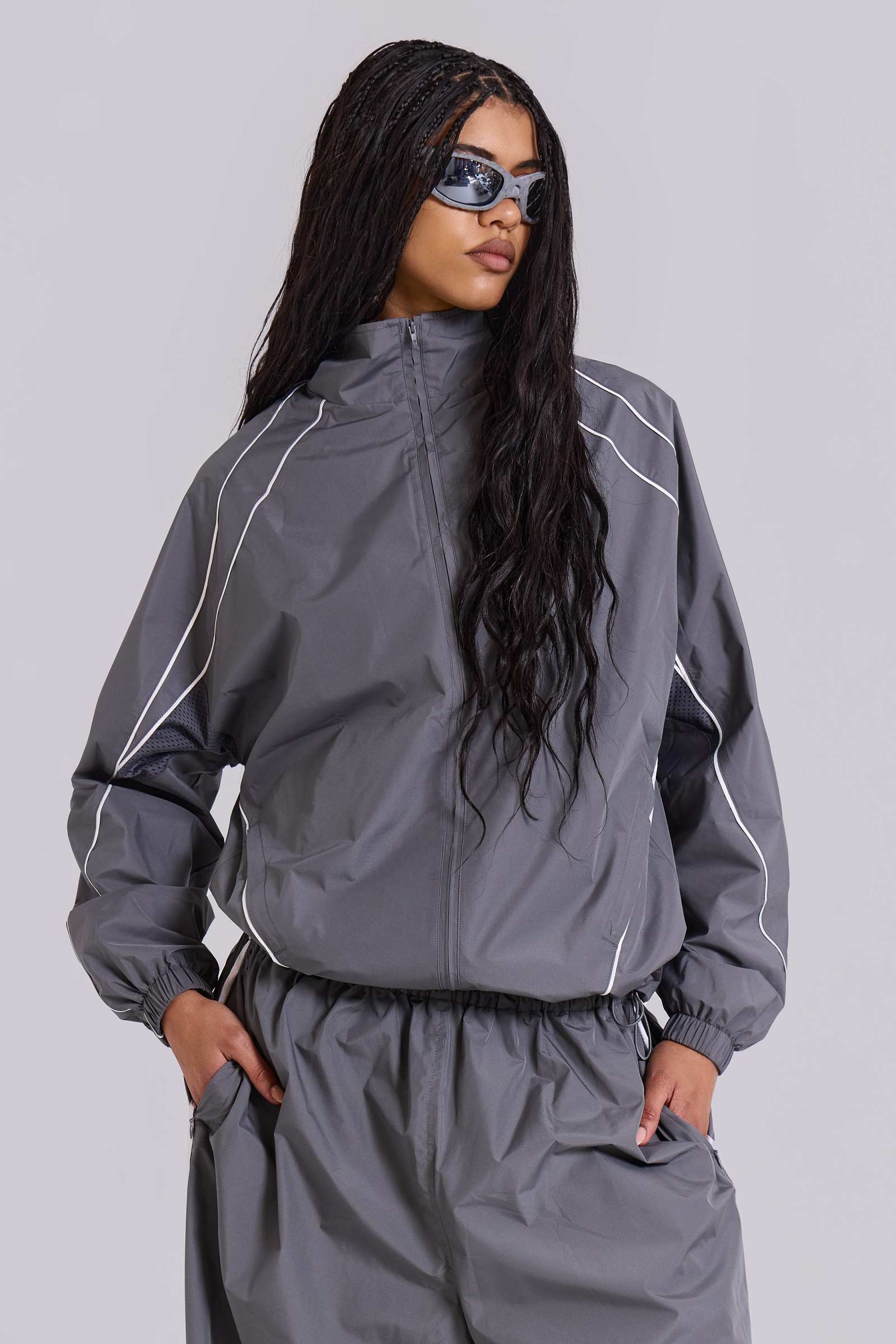 Grey Vapor Tracksuit Top