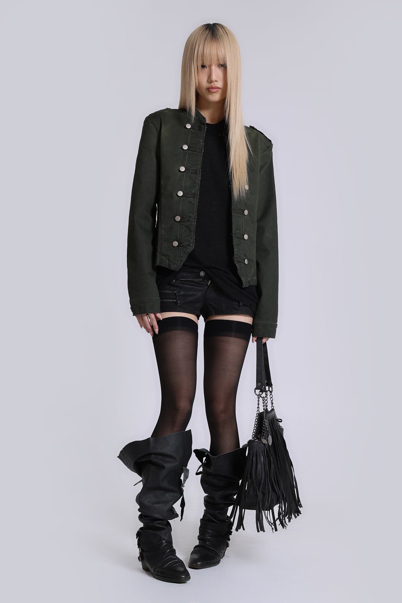Rebel Military Jacket in Khaki
