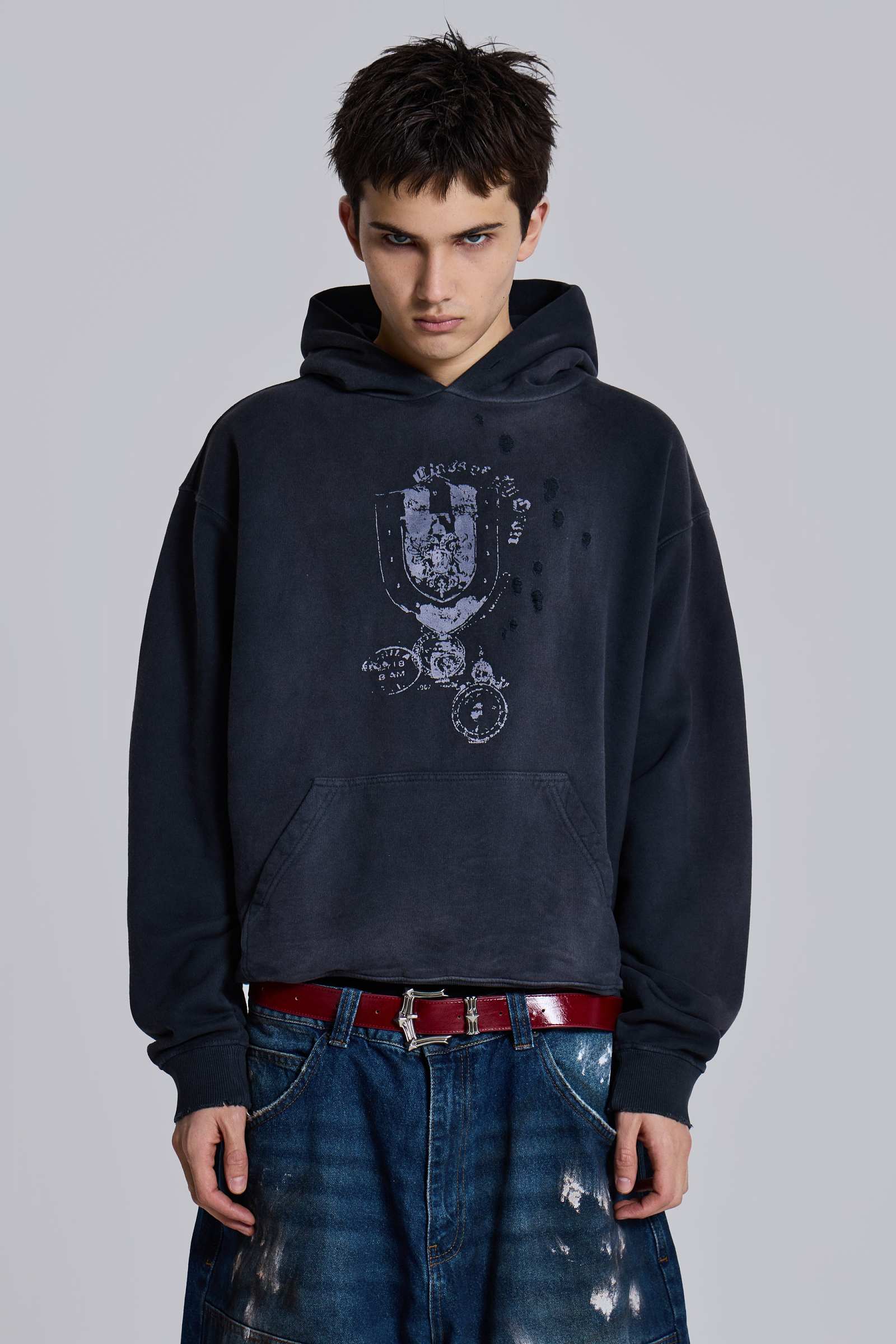Burgundy Strike Metal Belt