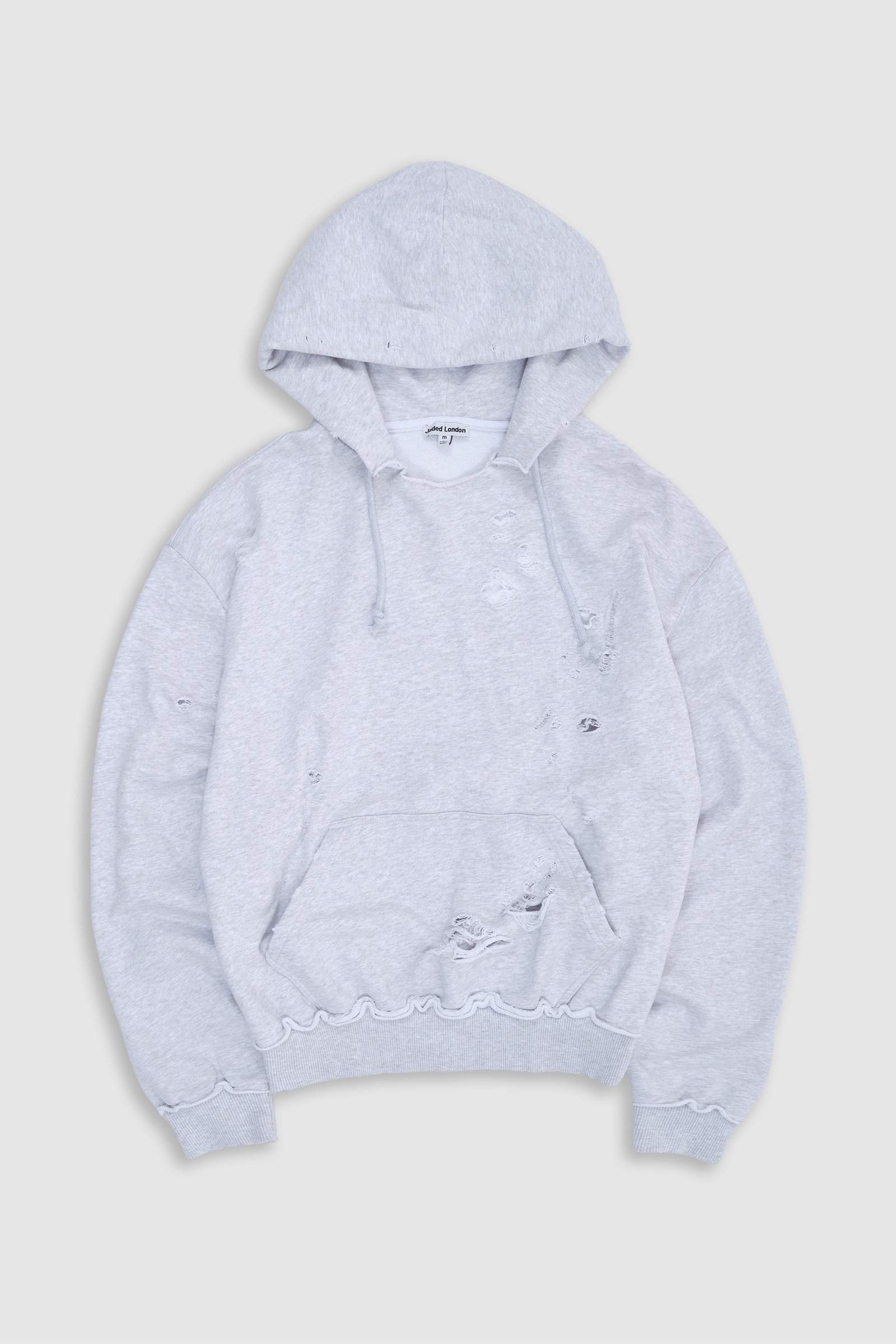 Pullover Bitten Hoodie in Grey Marl