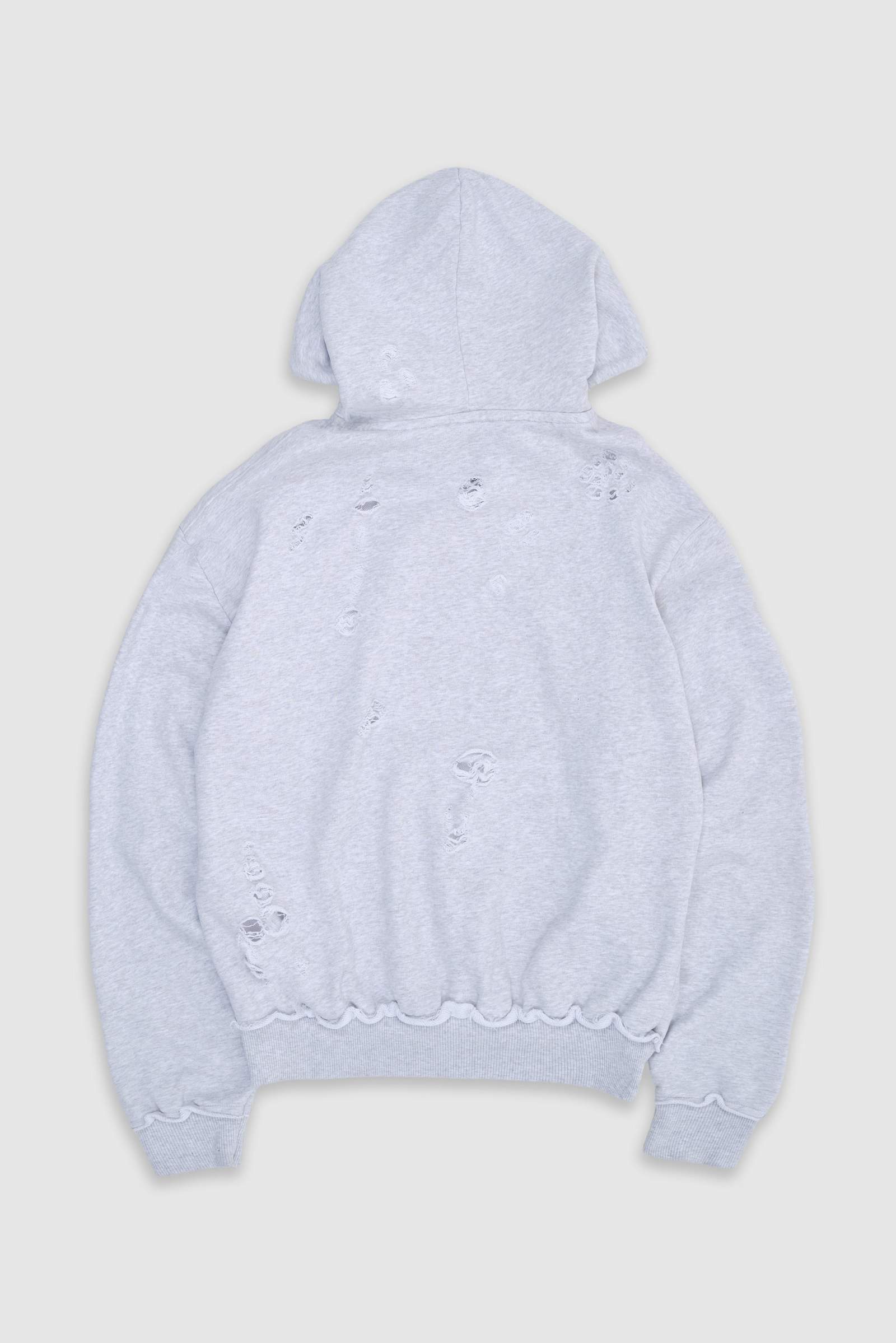 Pullover Bitten Hoodie in Grey Marl