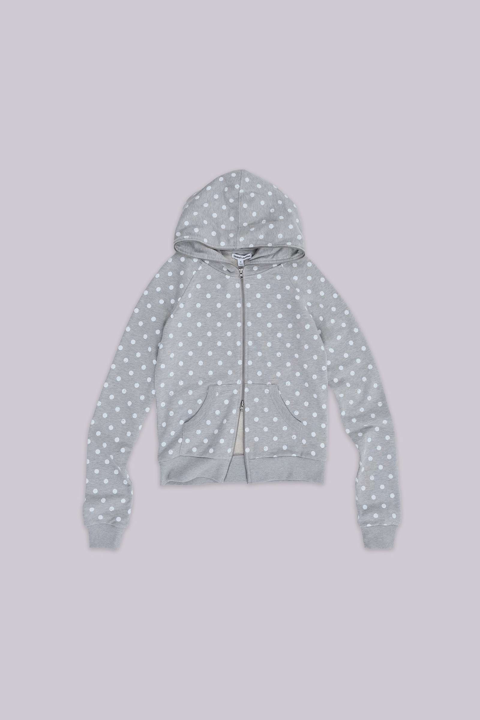 Grey Polkadot Hoodie