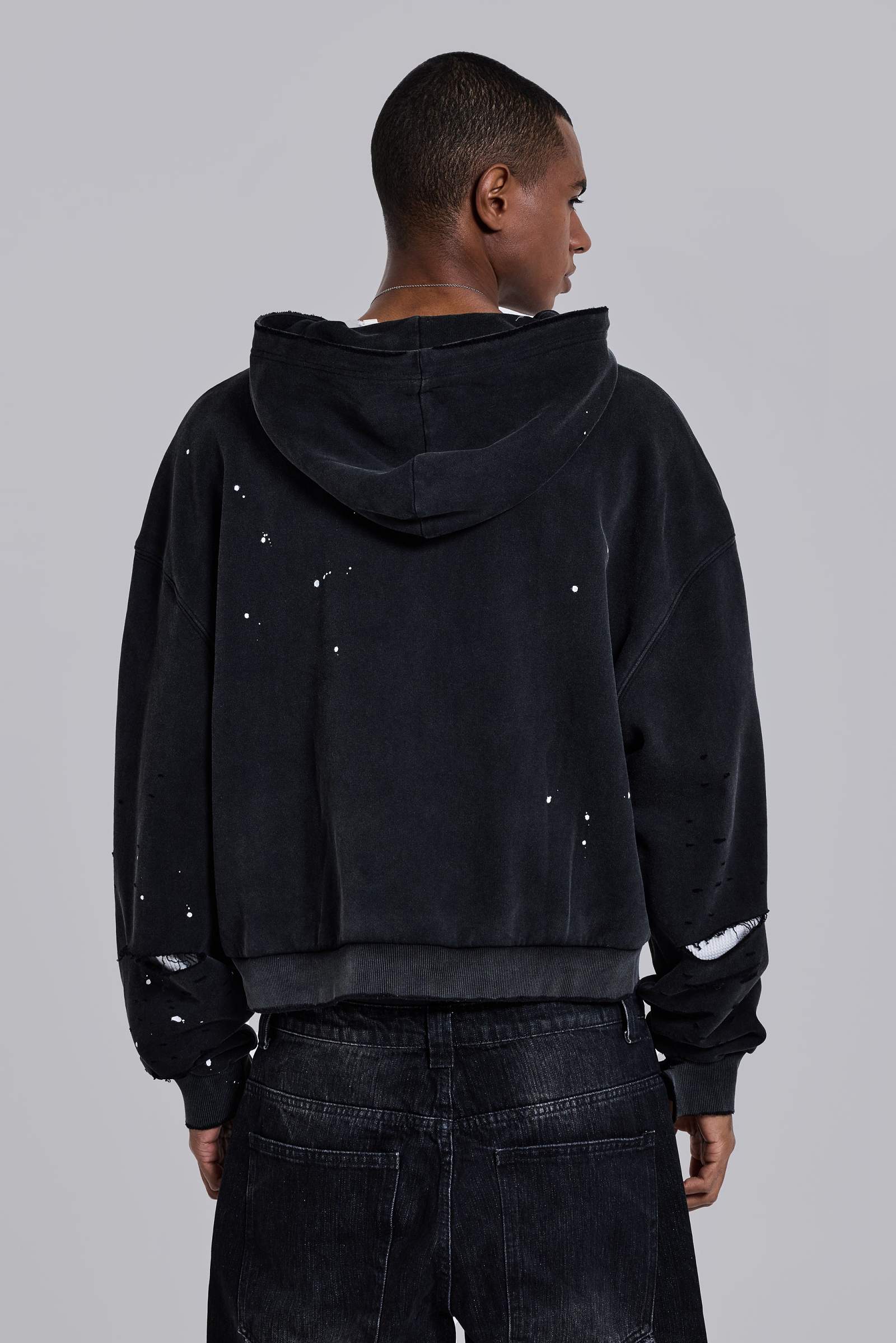 Sun Faded Waffle Lined Zip Hoodie