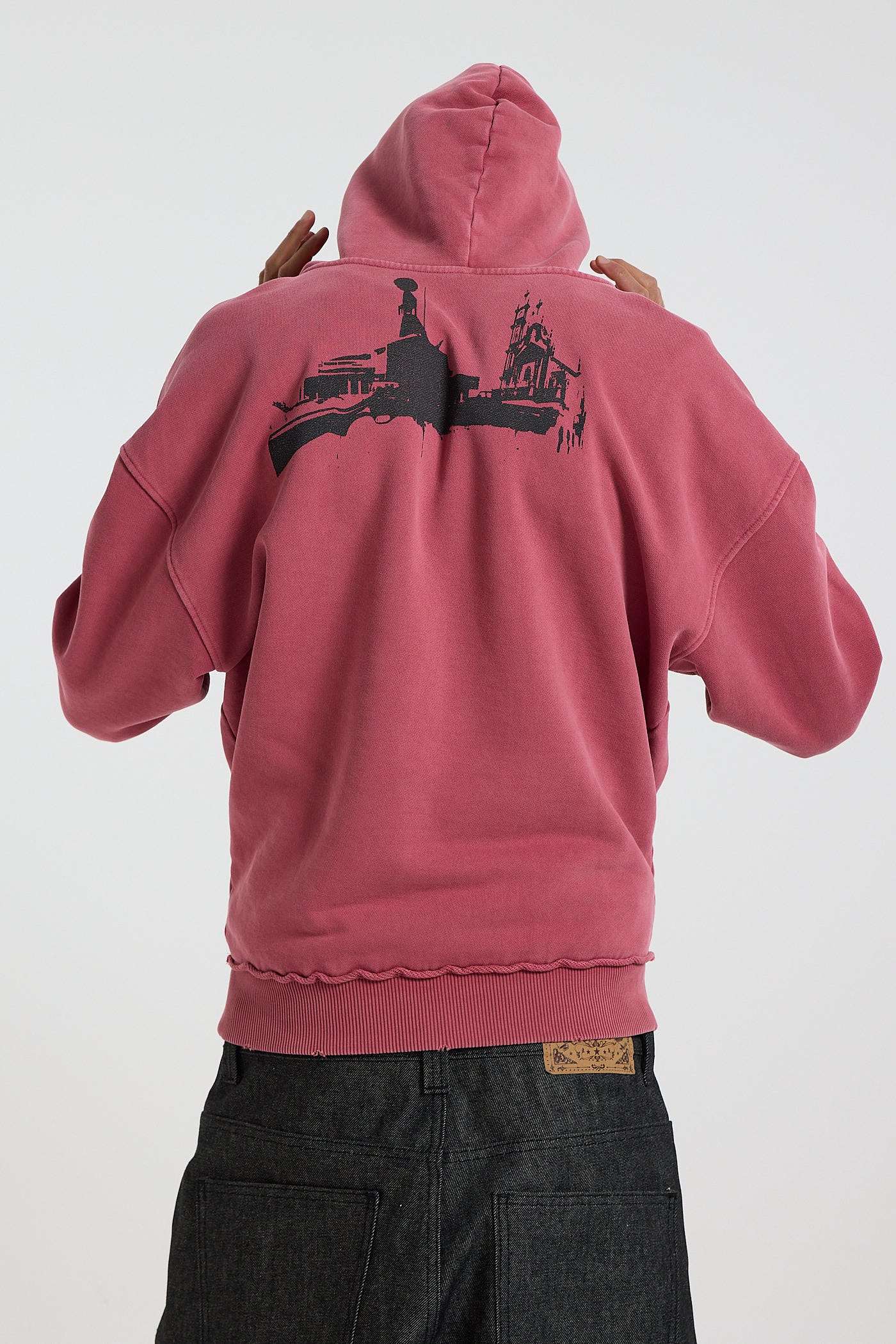 Red Washed Distressed The Devoted Hoodie