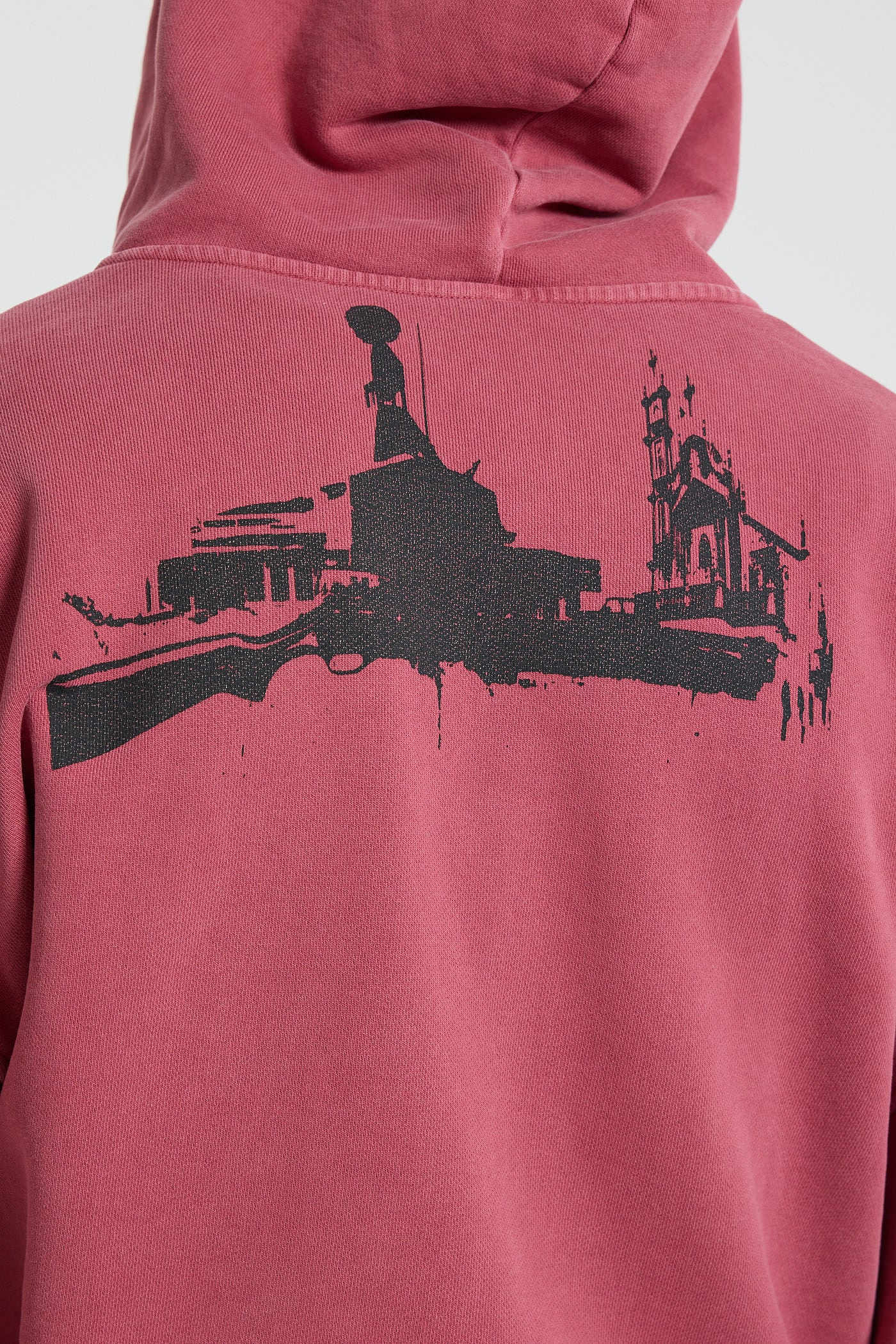 Red Washed Distressed The Devoted Hoodie