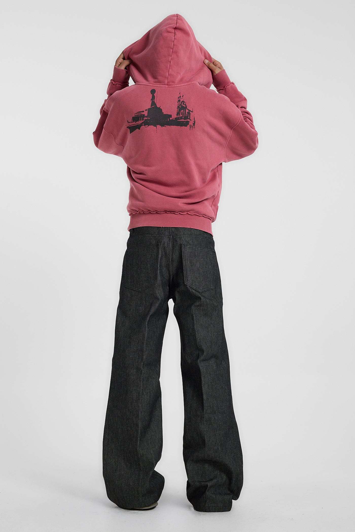 Red Washed Distressed The Devoted Hoodie