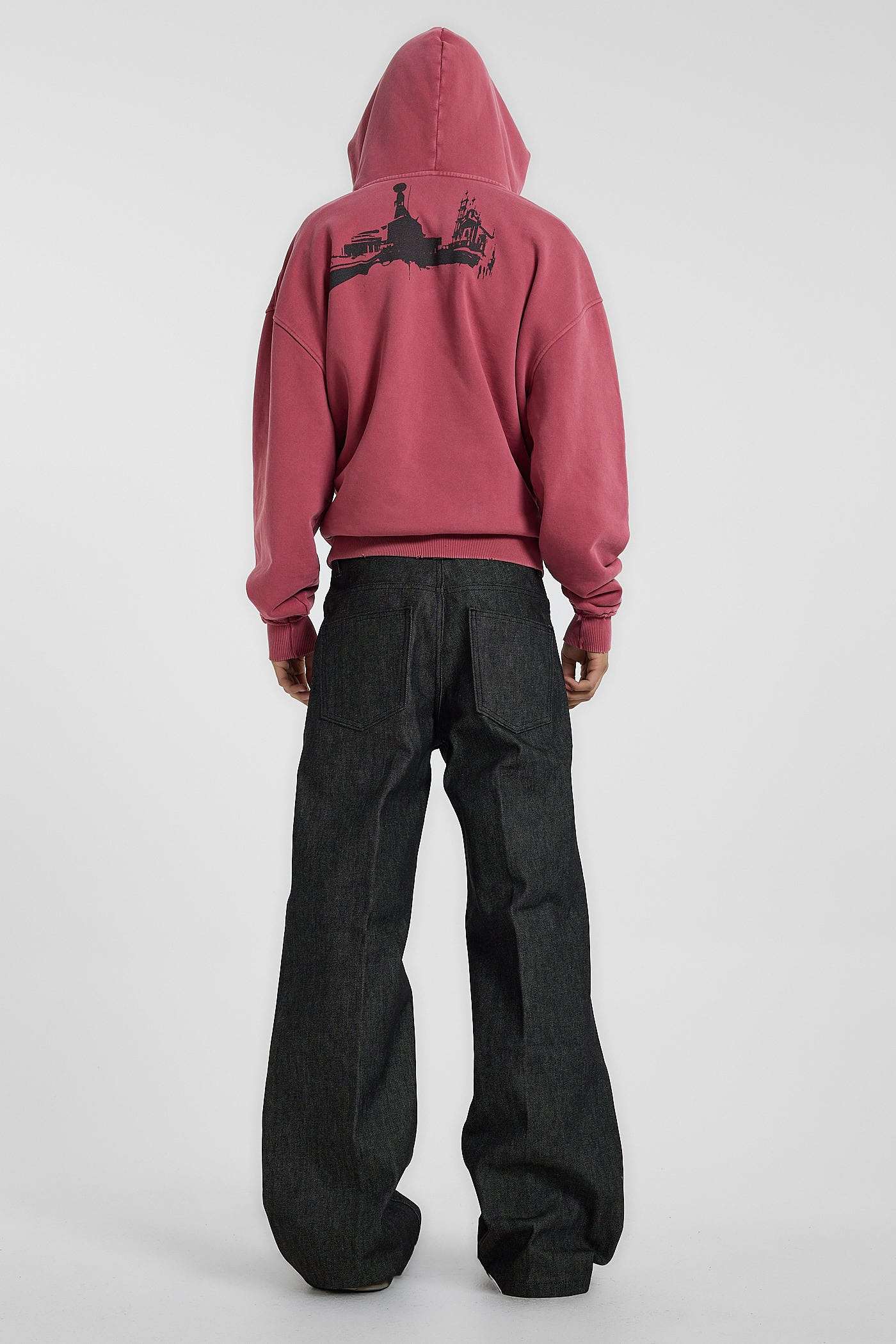 Red Washed Distressed The Devoted Hoodie