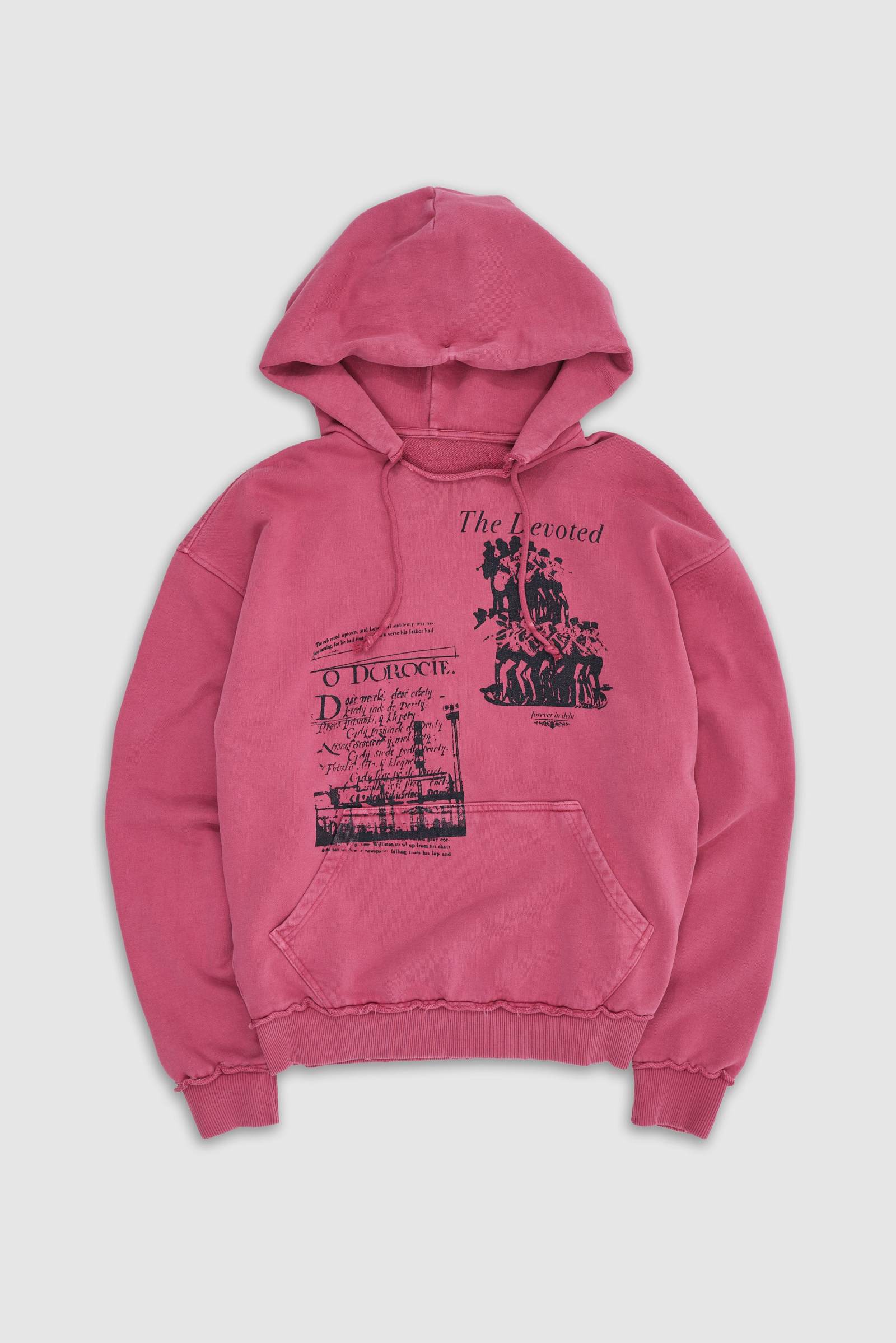 Red Washed Distressed The Devoted Hoodie