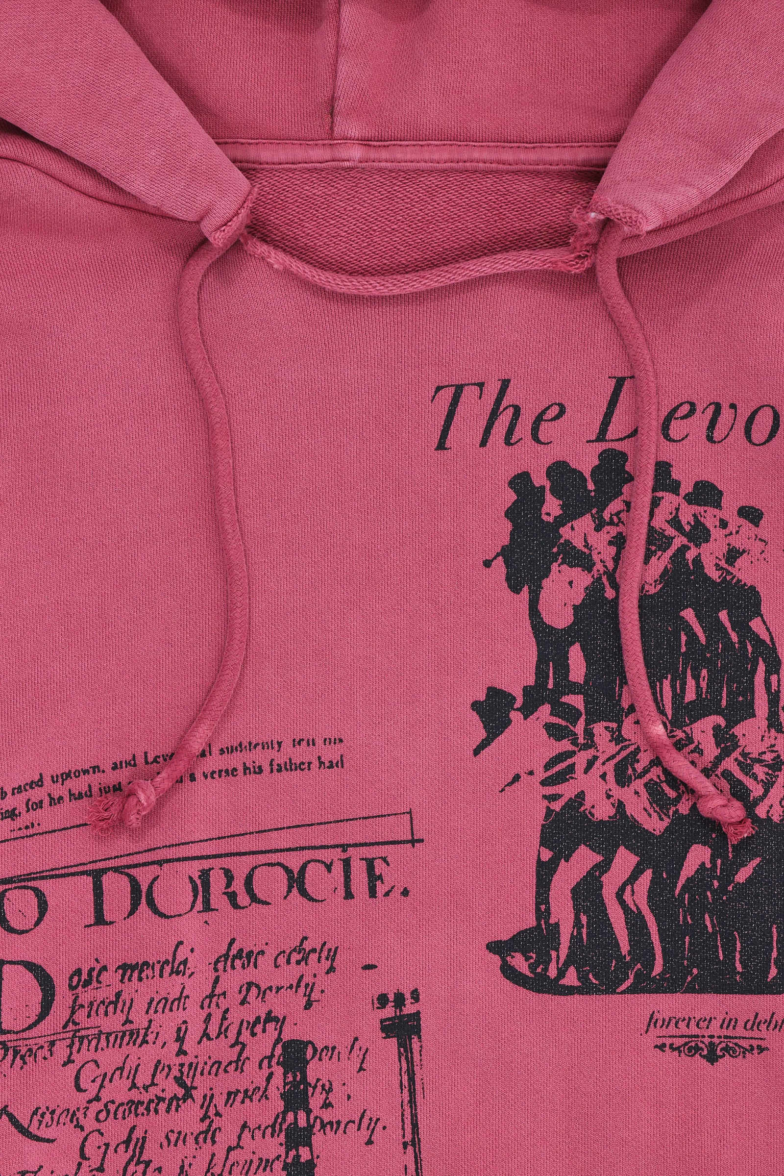 Red Washed Distressed The Devoted Hoodie
