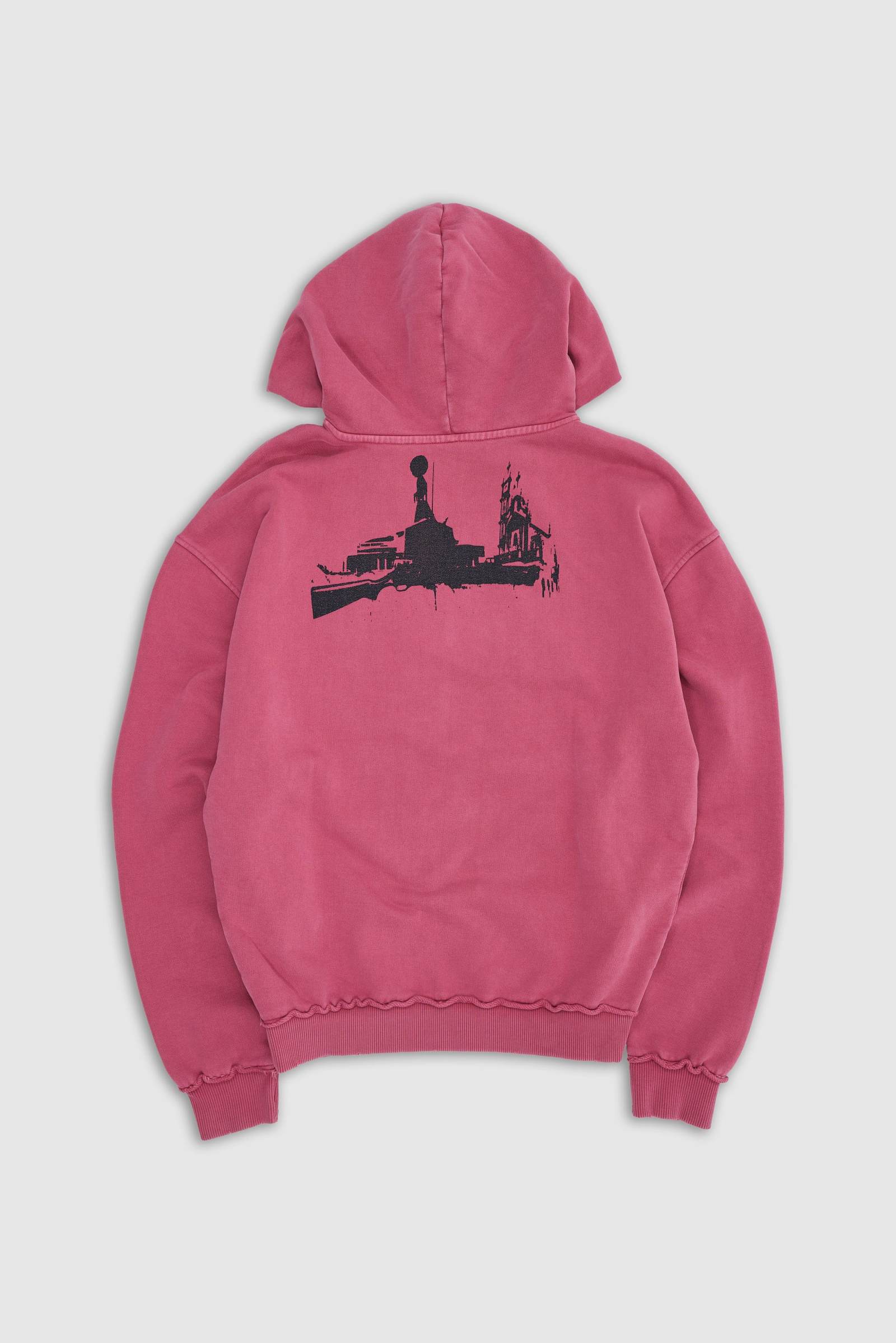 Red Washed Distressed The Devoted Hoodie