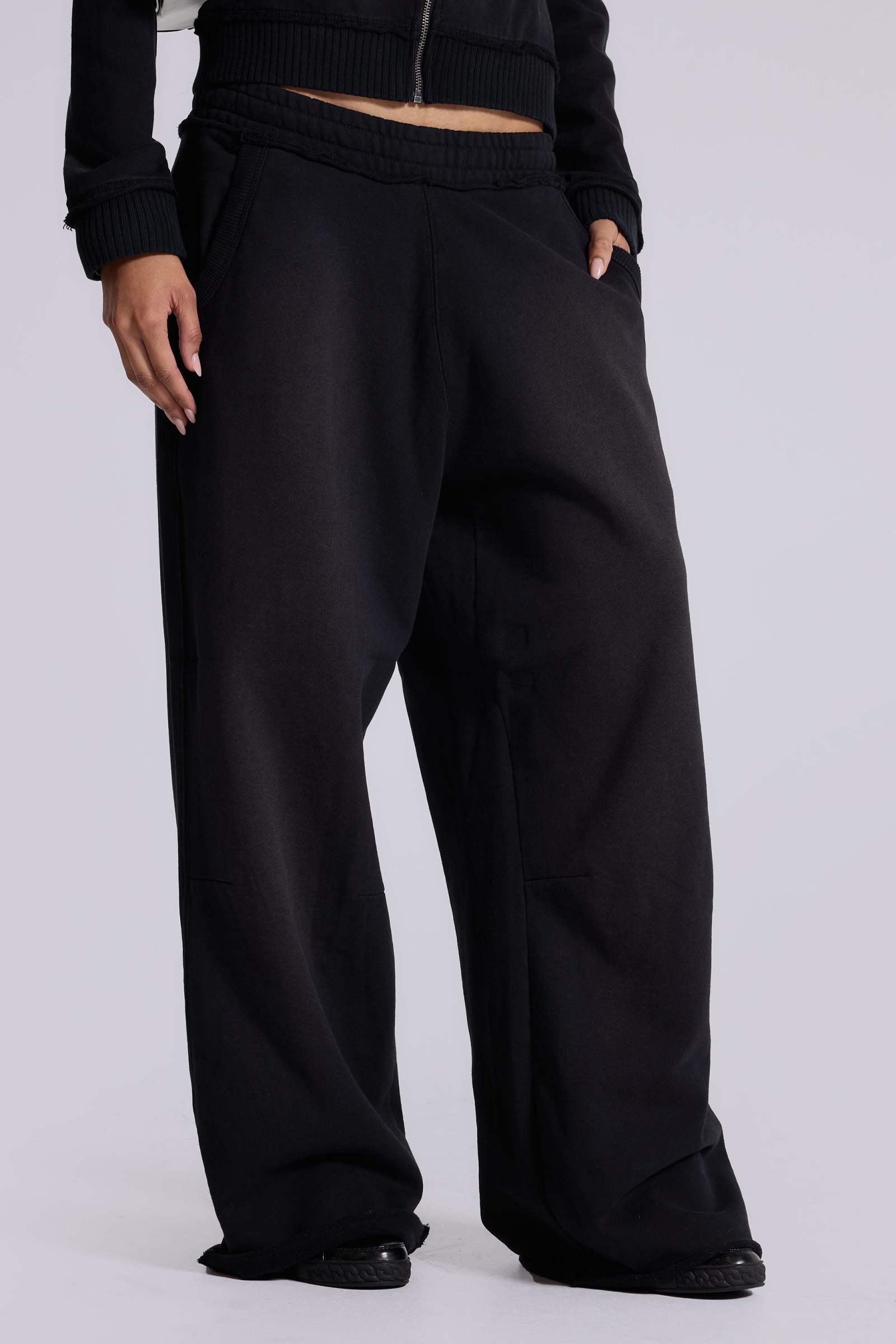 Black Baggy Monster Joggers