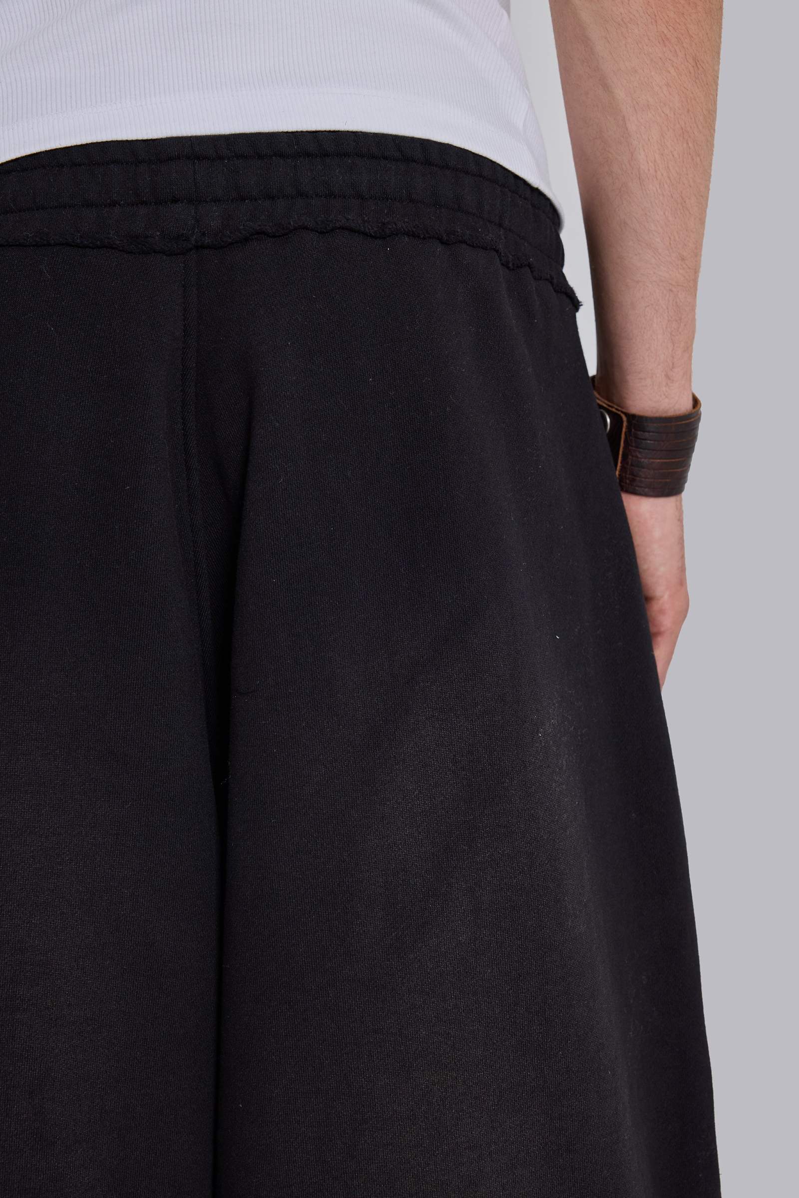 Black Baggy Cuffed Monster Joggers