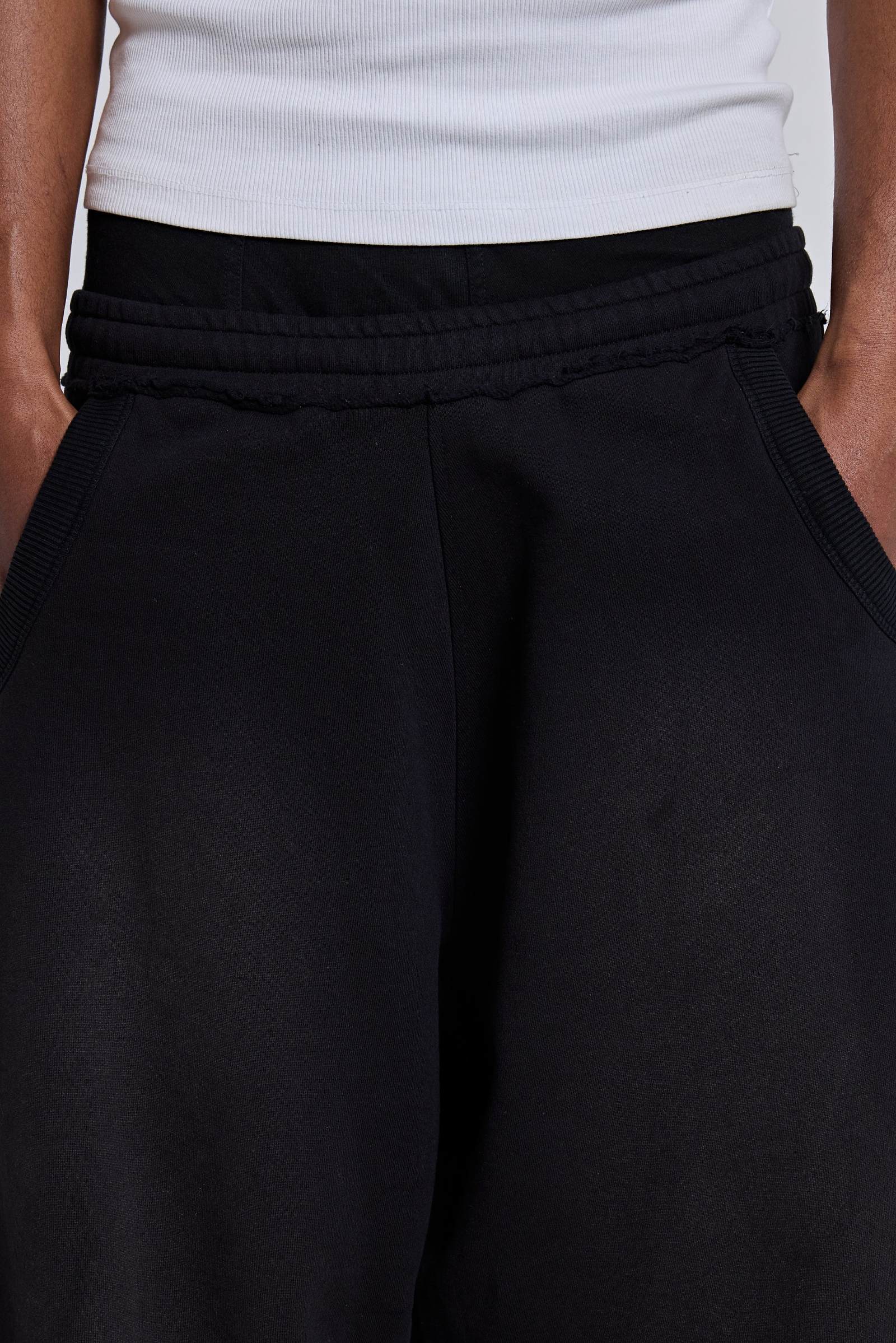 Black Baggy Cuffed Monster Joggers