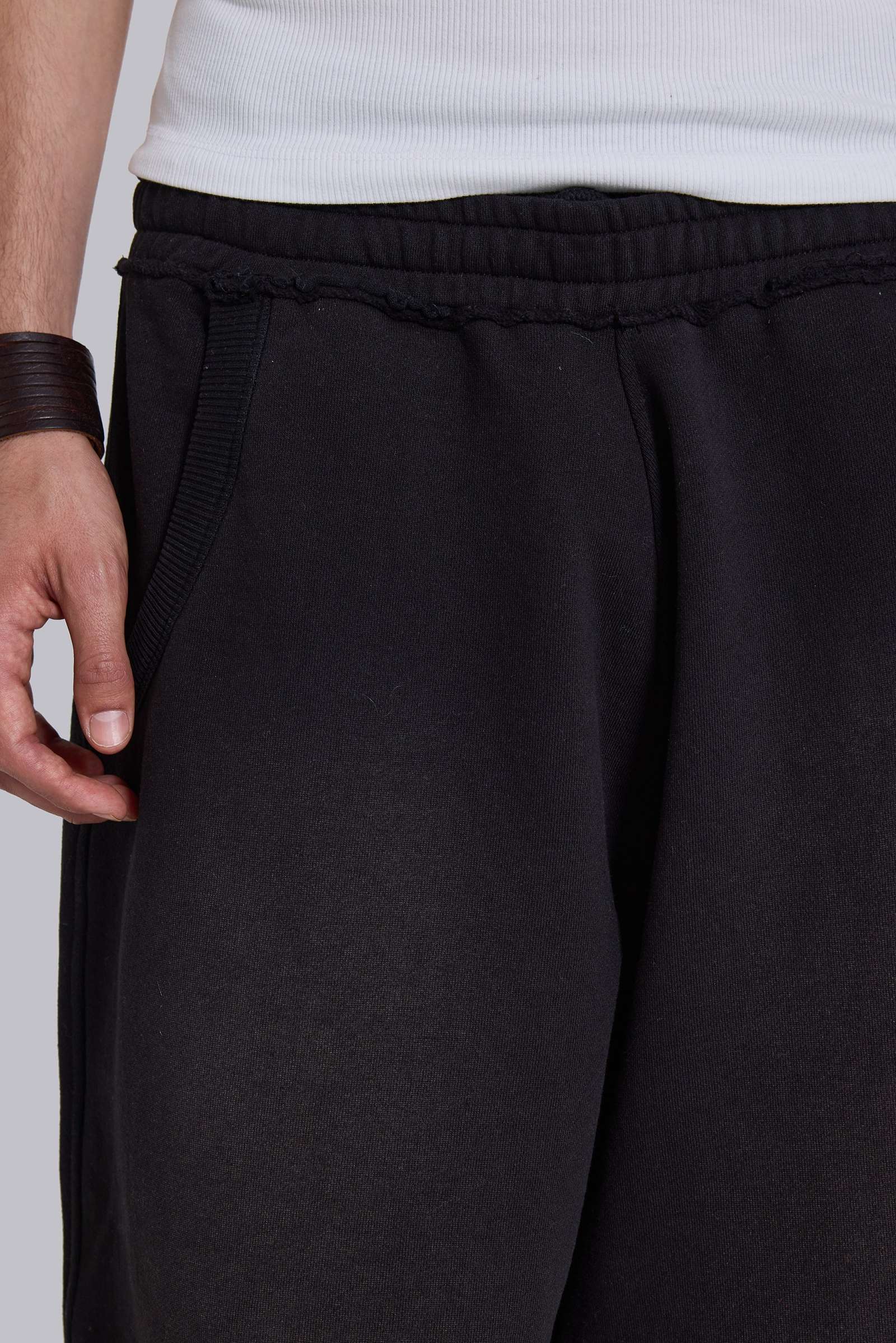 Black Baggy Cuffed Monster Joggers