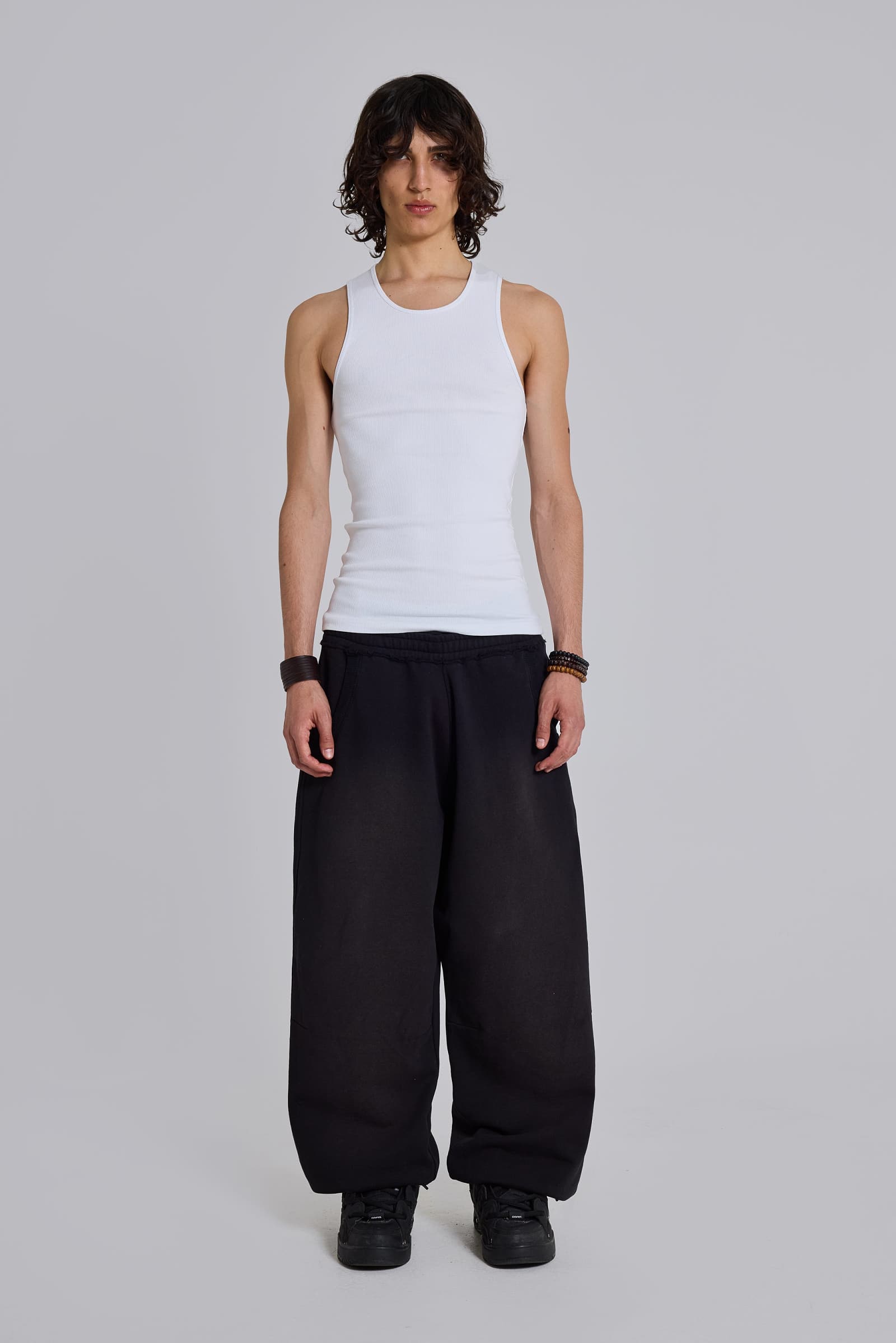 Black Baggy Cuffed Monster Joggers