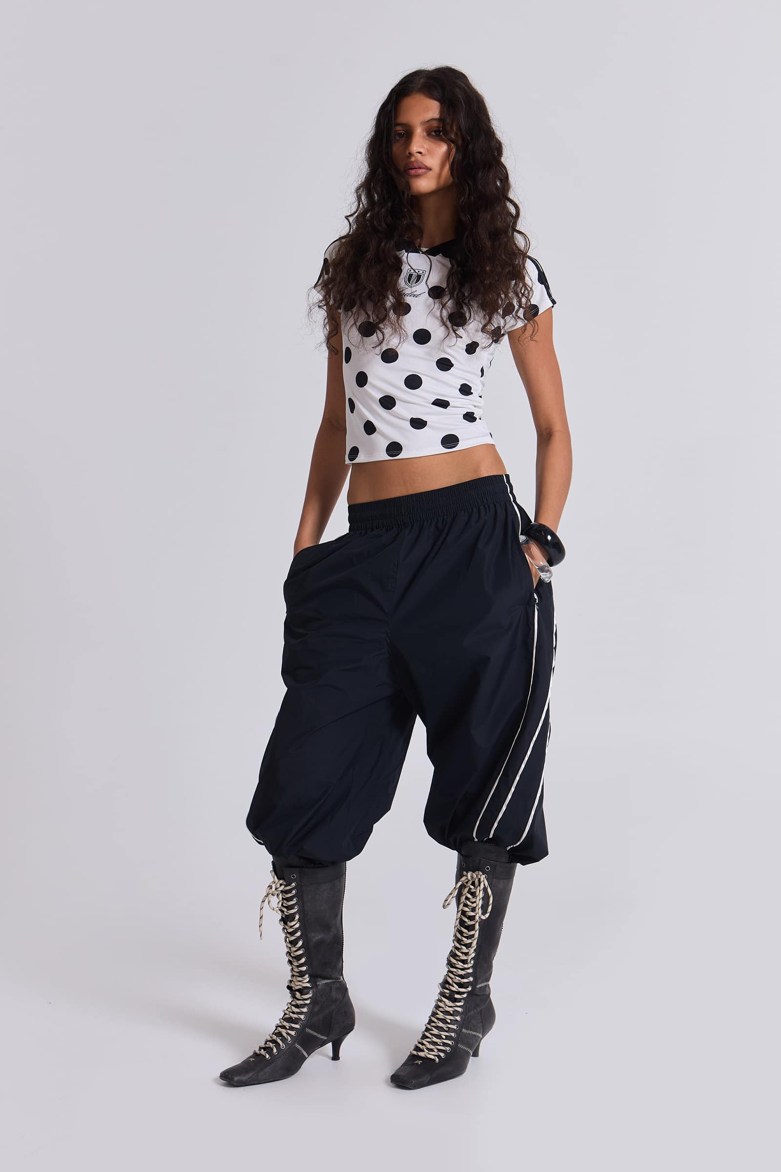 No.13 Polka Dot Football Top