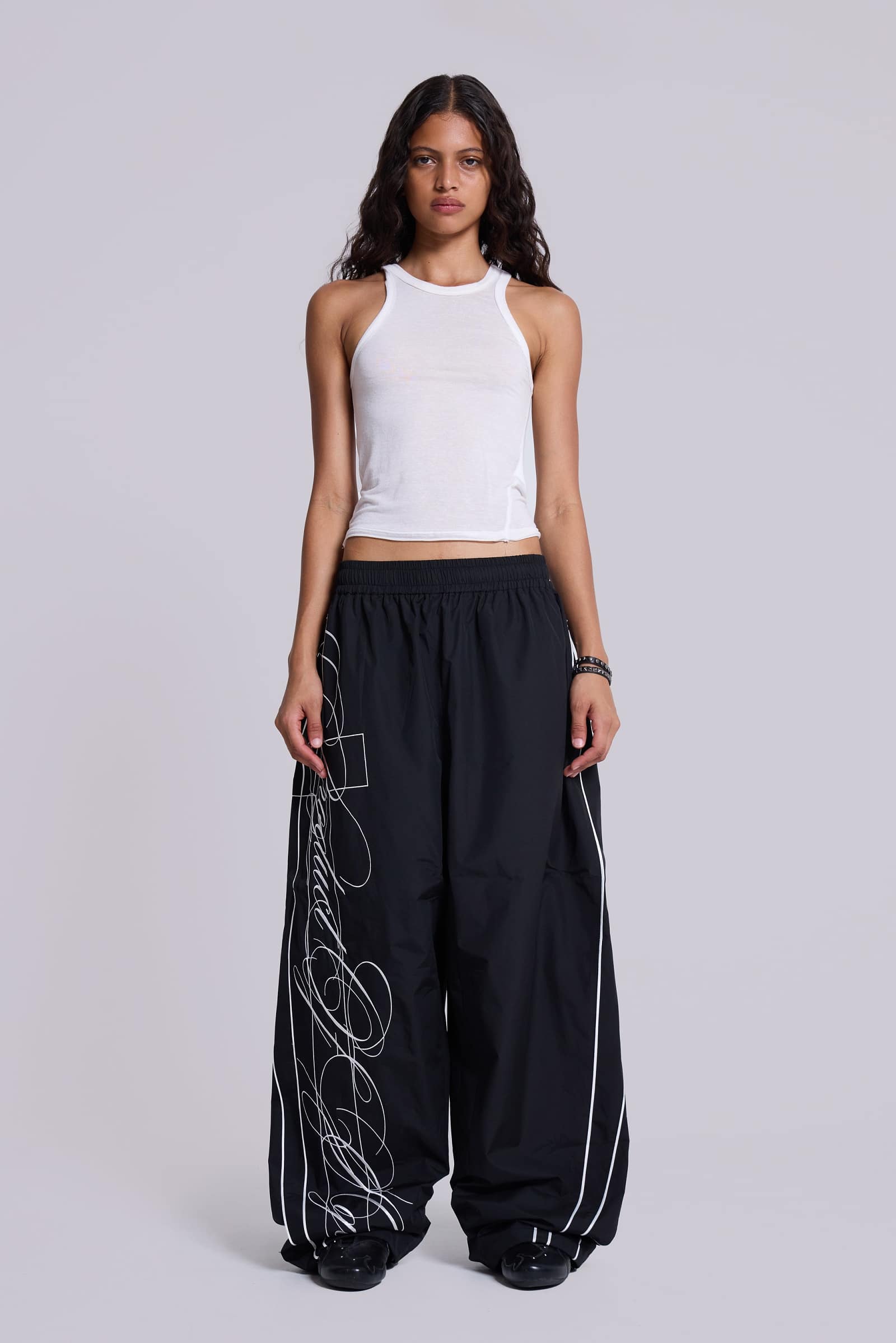 P.O.A. Black Vapor Tracksuit Bottoms