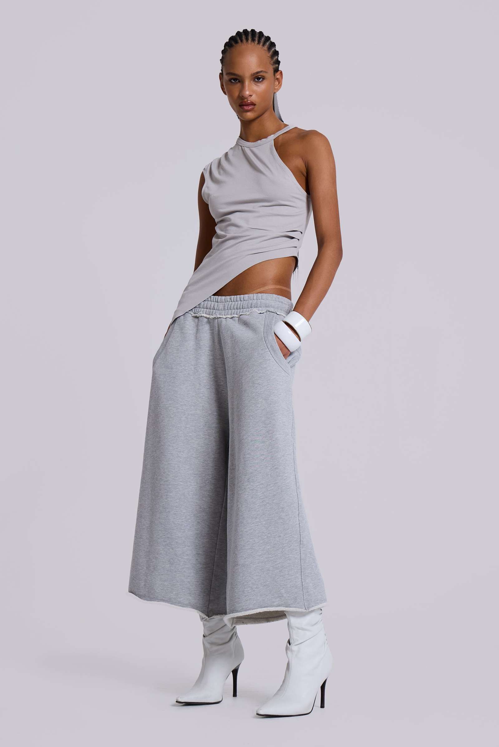 Monster 3/4 Grey Marl Shorts