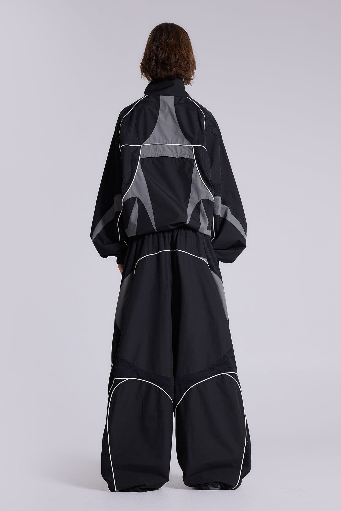 Black Panelled Vapor Jacket