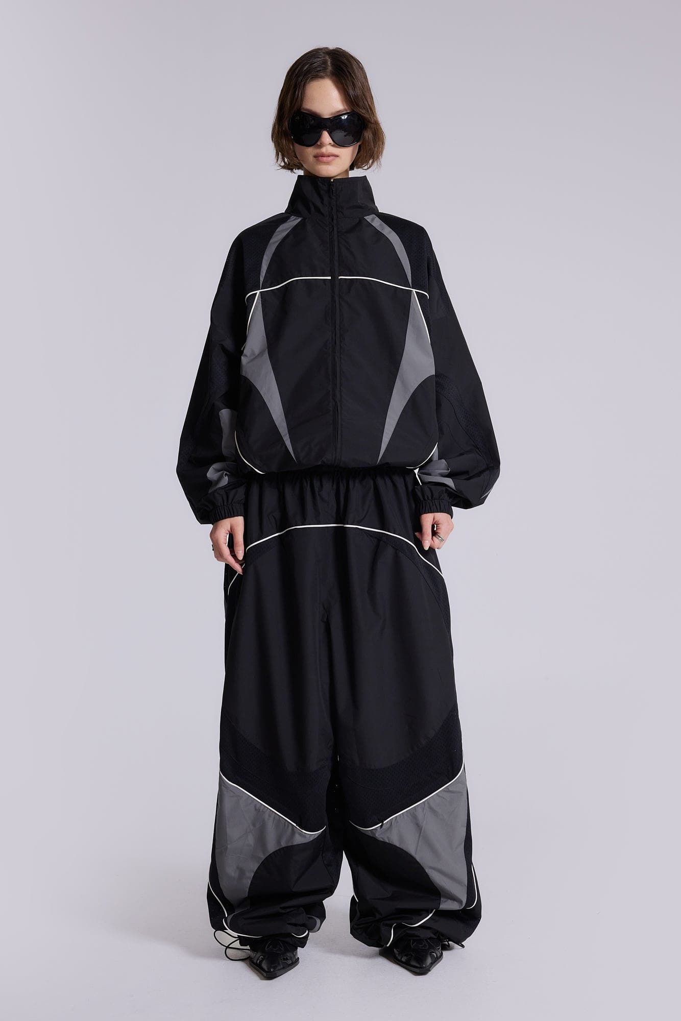 Black Panelled Vapor Jacket