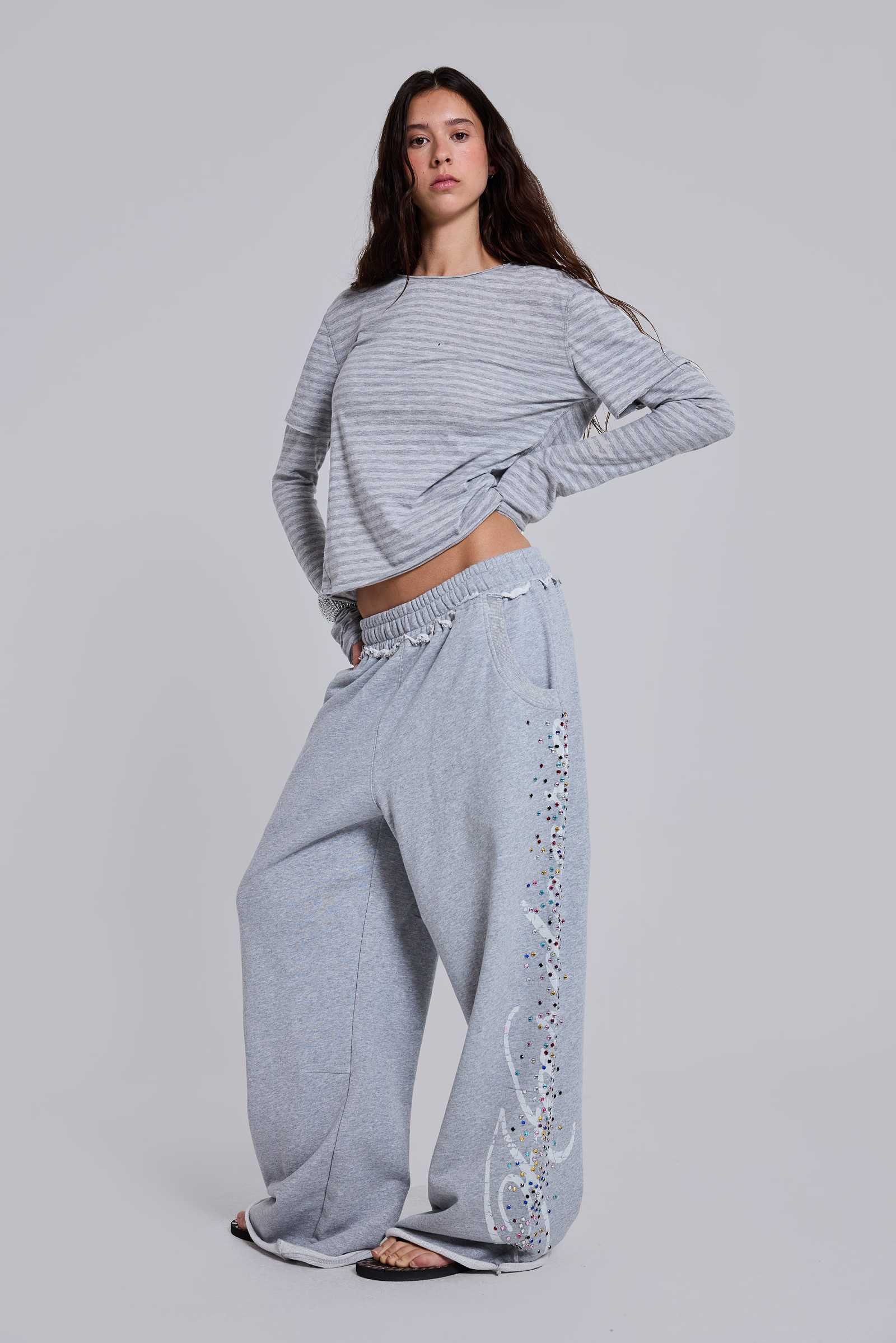 Line Double Layer Long Sleeve Top