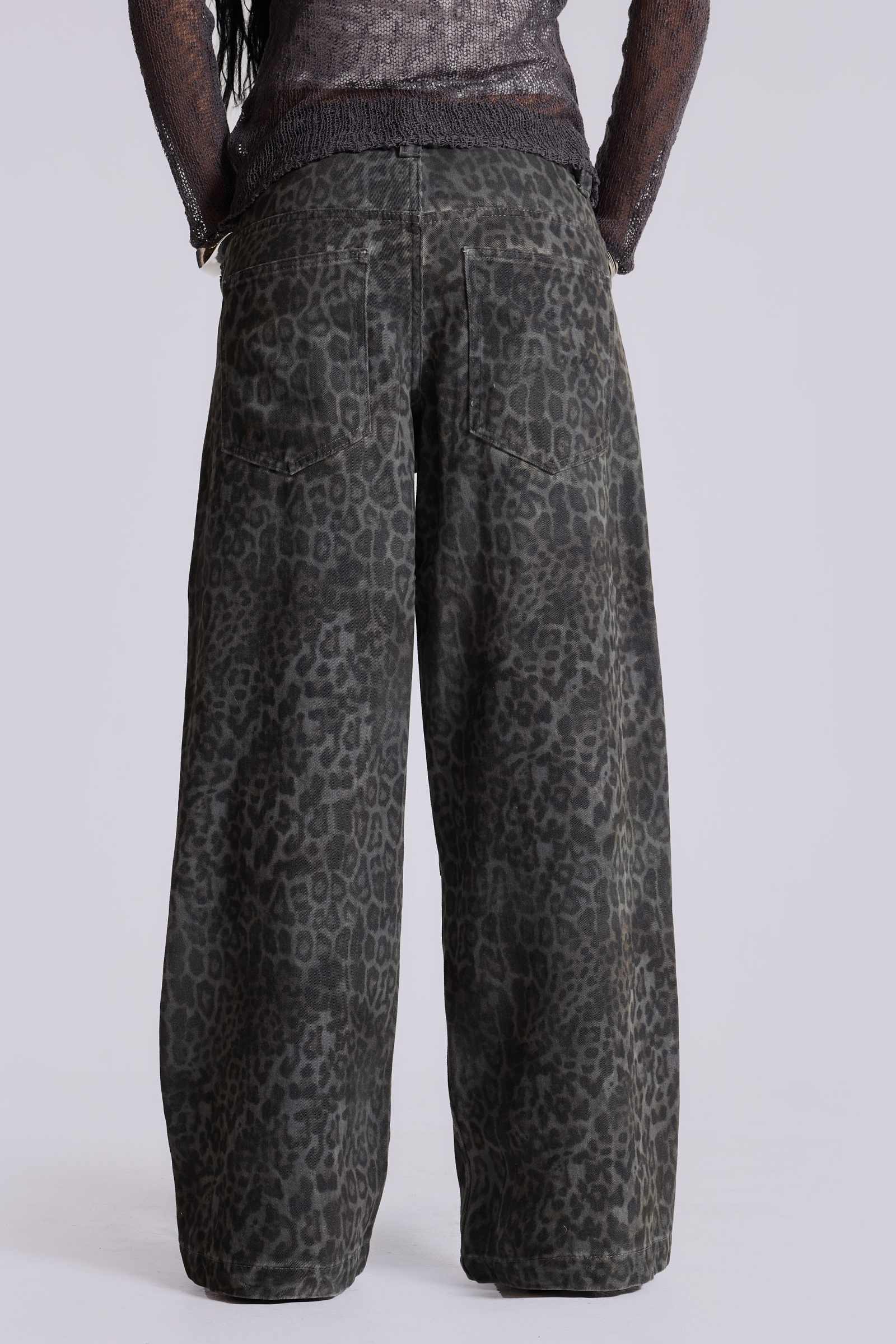 Charcoal Leopard Fade Colossus Jeans