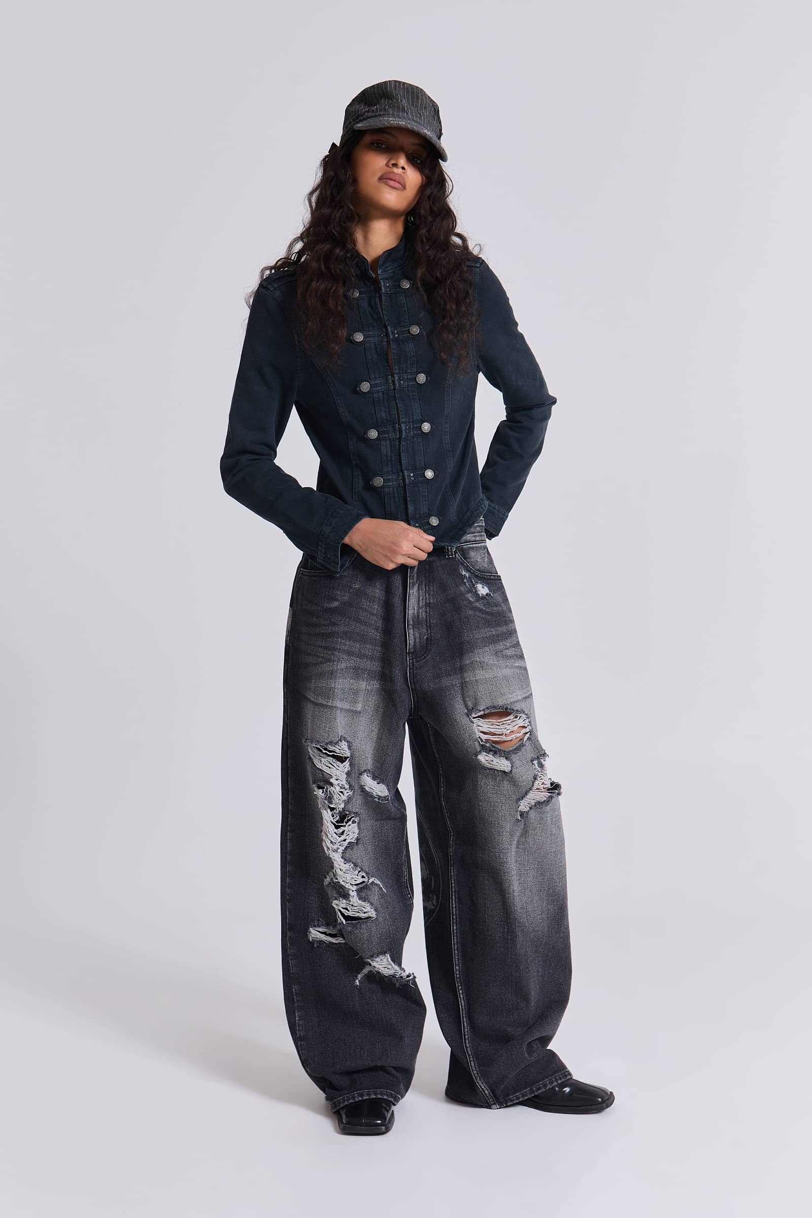 Gothic Print XL Colossus Jeans | Jaded London | Clothing
