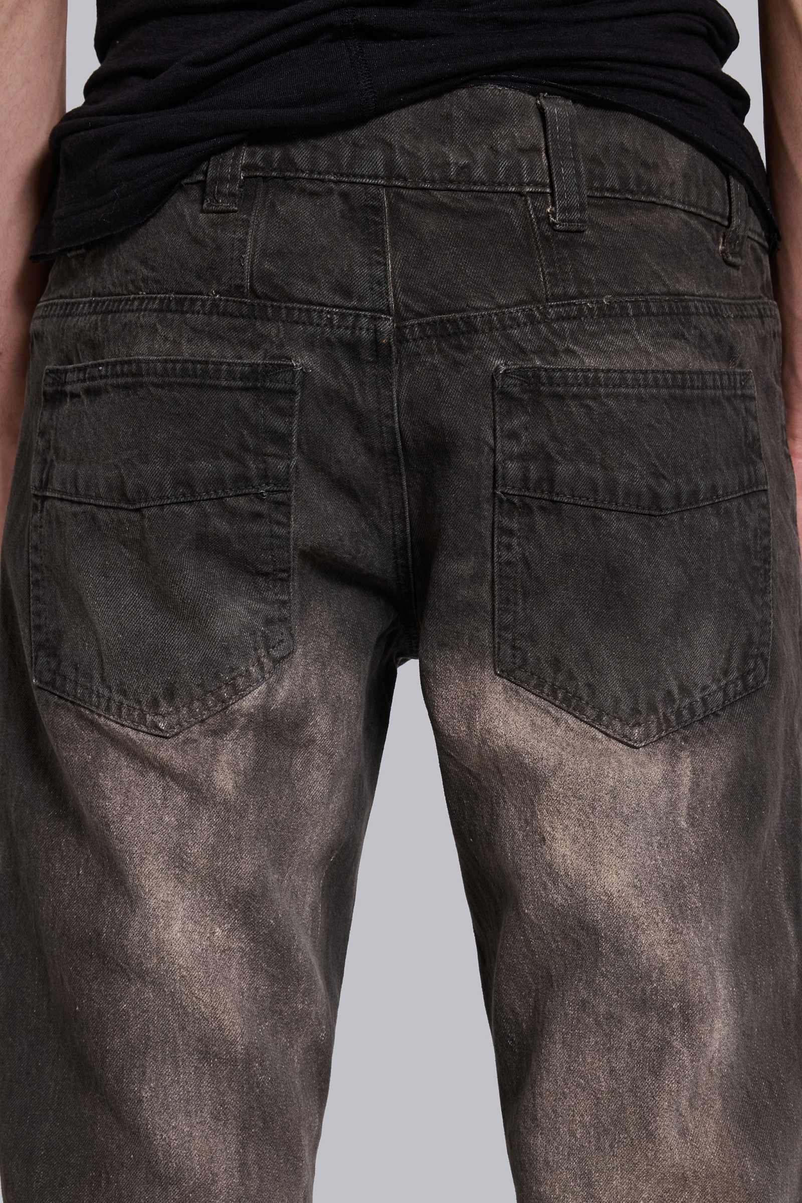 Brown Creased Drift Bootcut Jeans