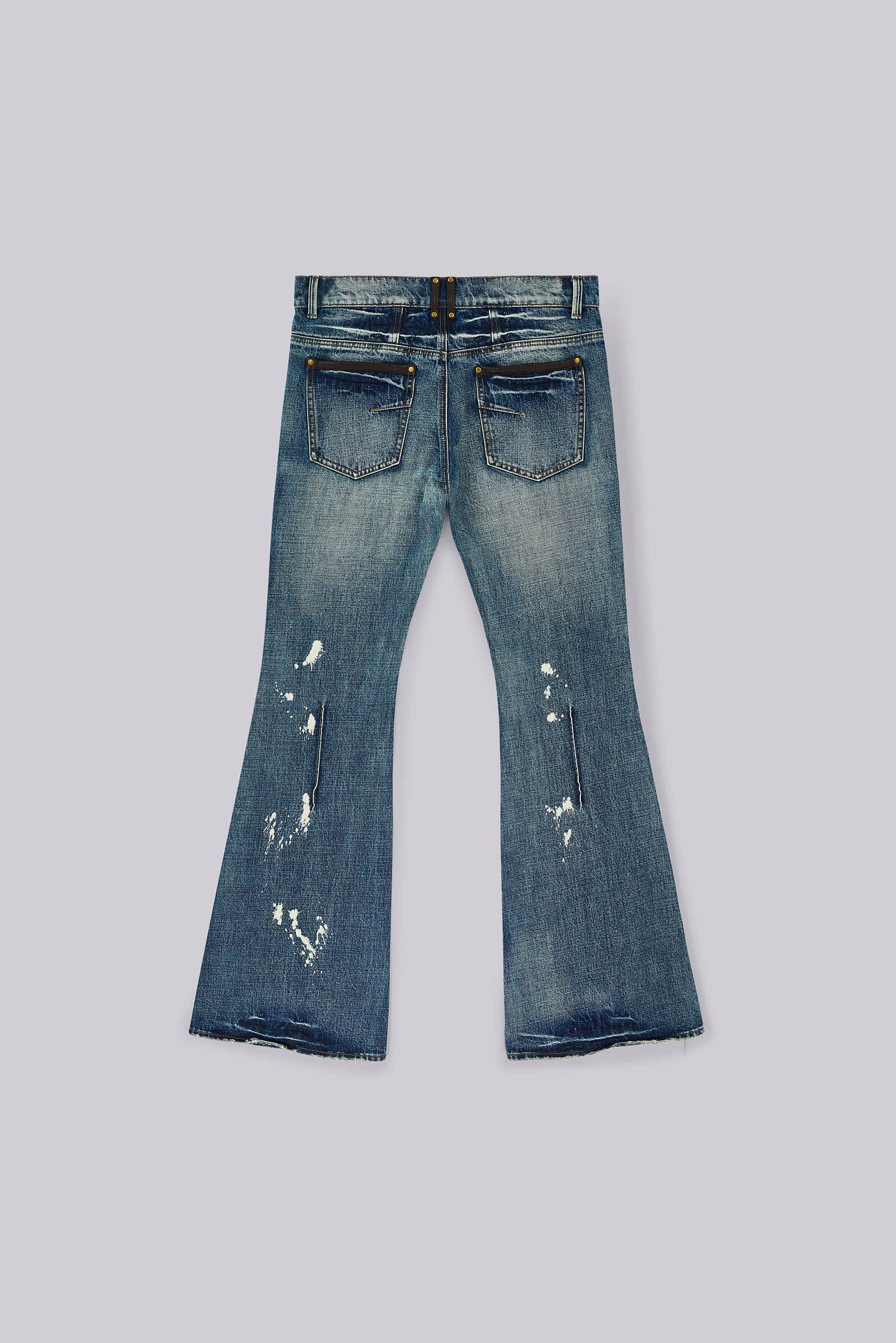Vintage Blue Feather Drift Bootcut Jeans