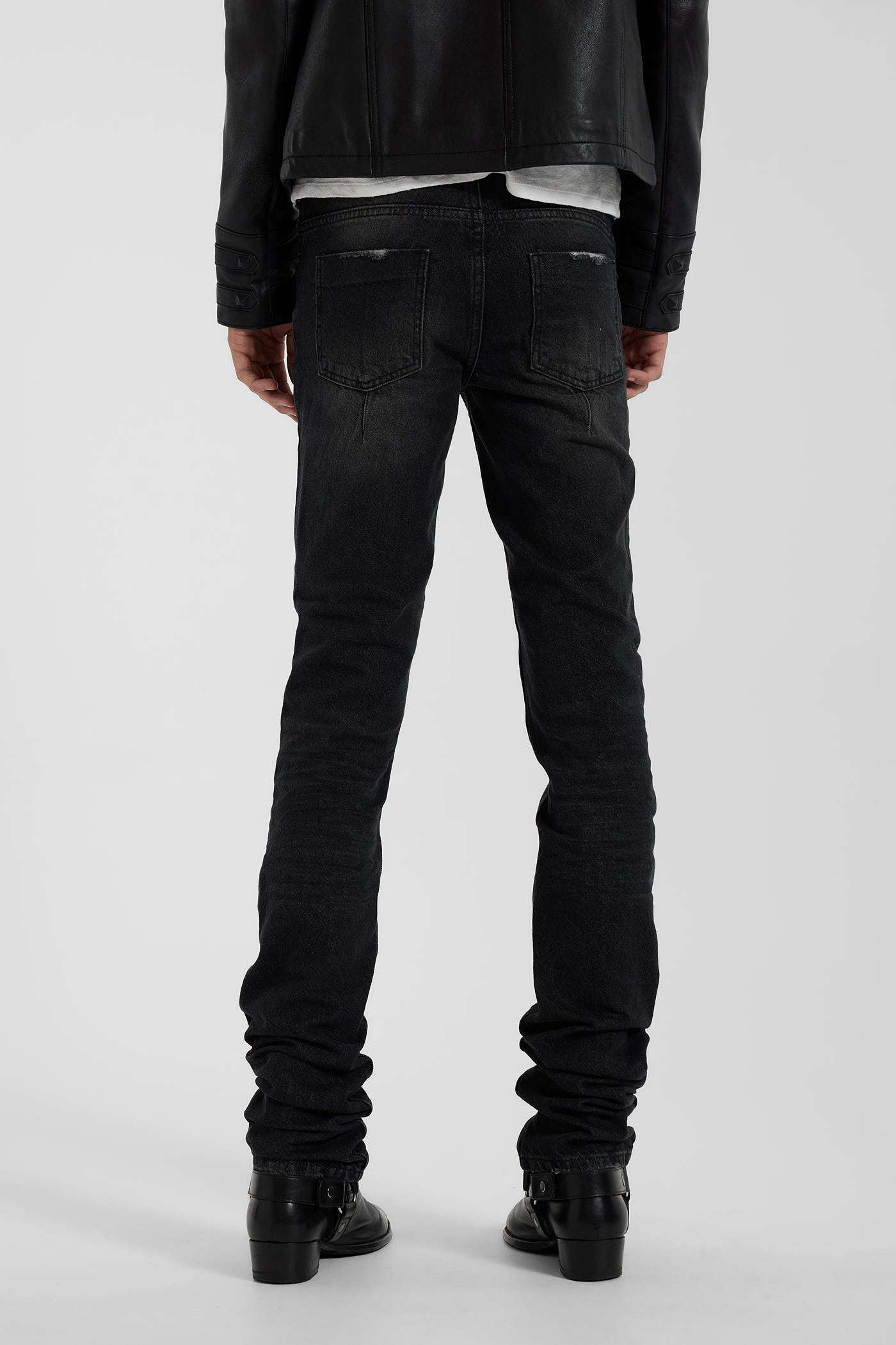 Washed Black Drain Jeans