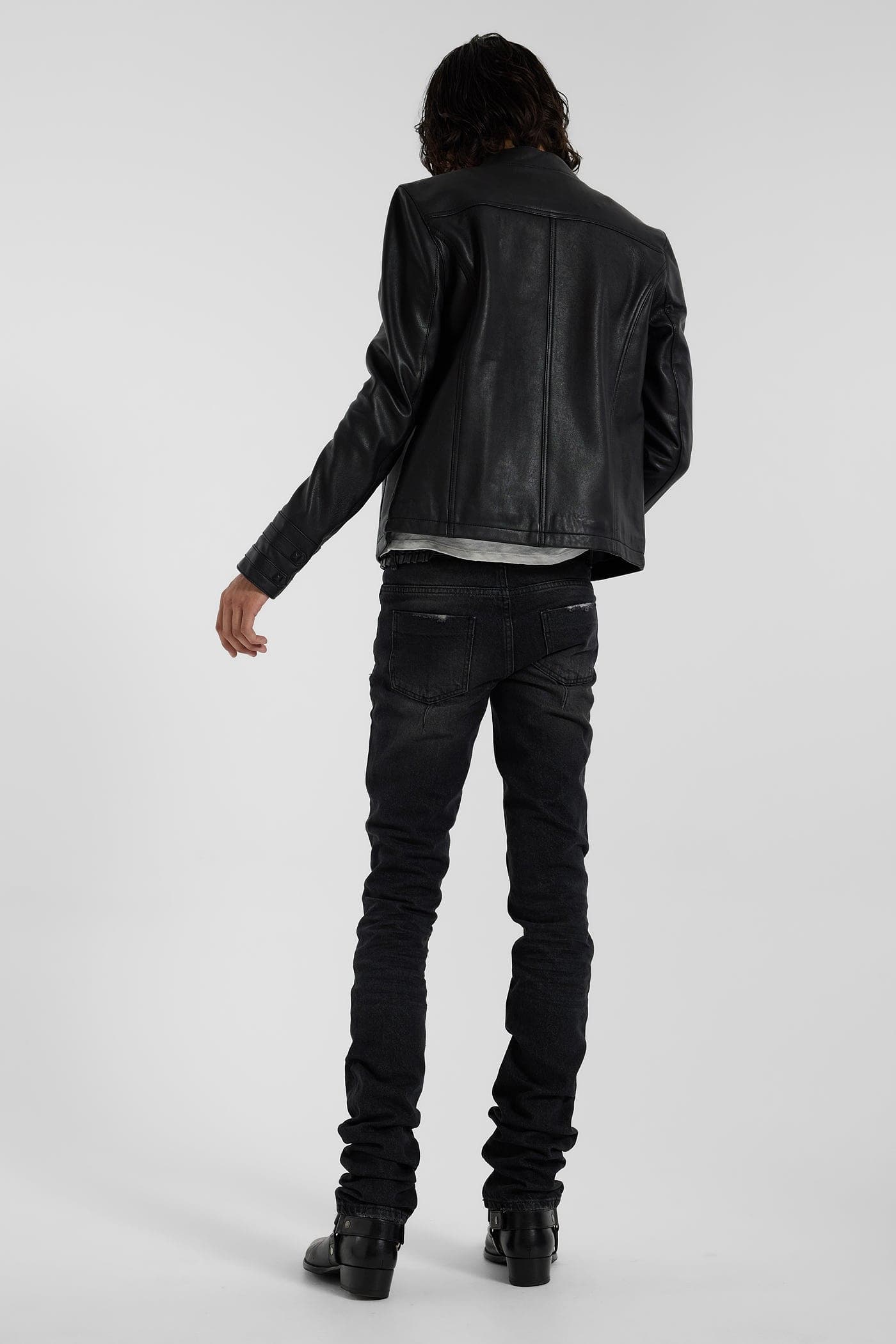 Washed Black Drain Jeans