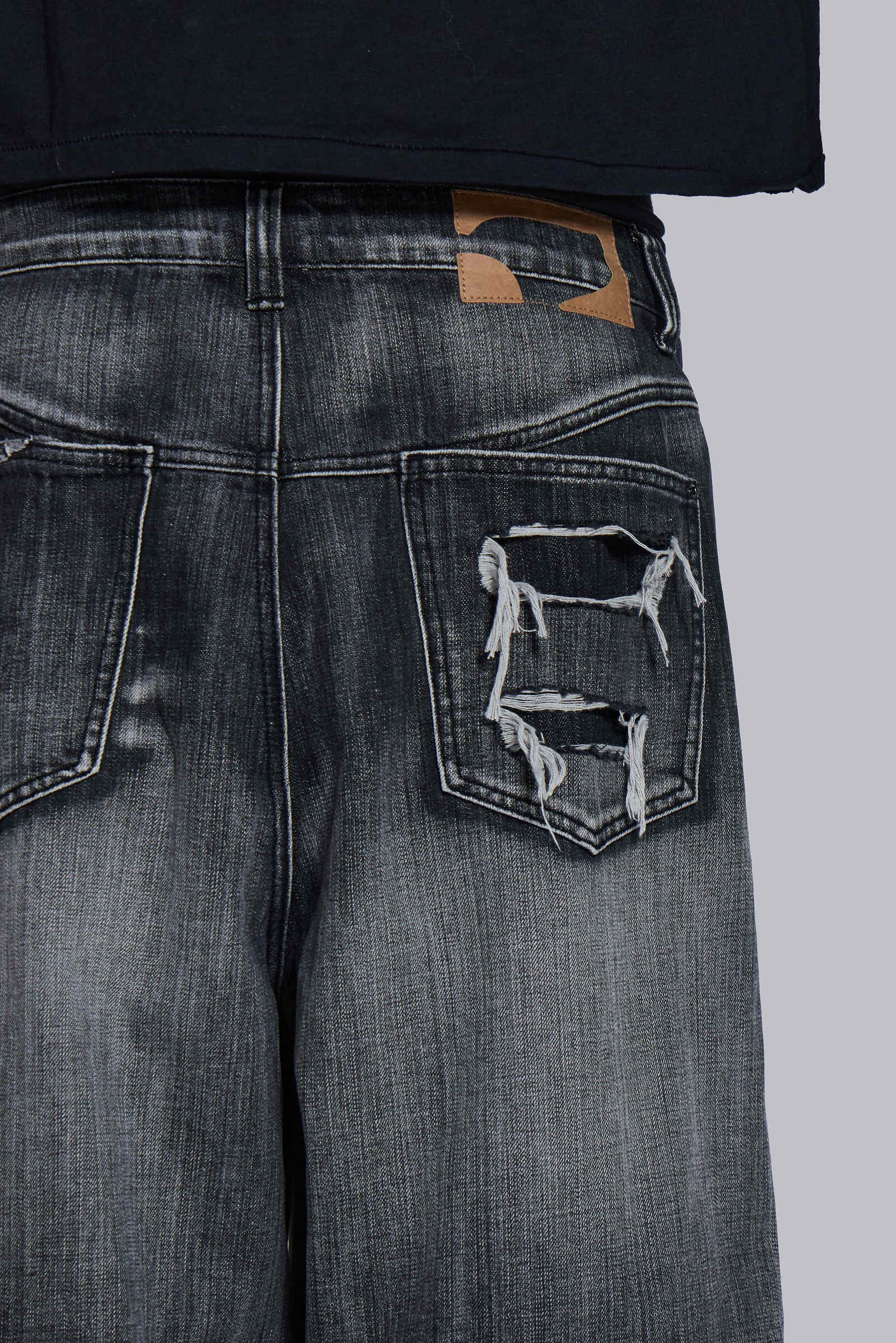 Black Eroded XL Colossus Jeans