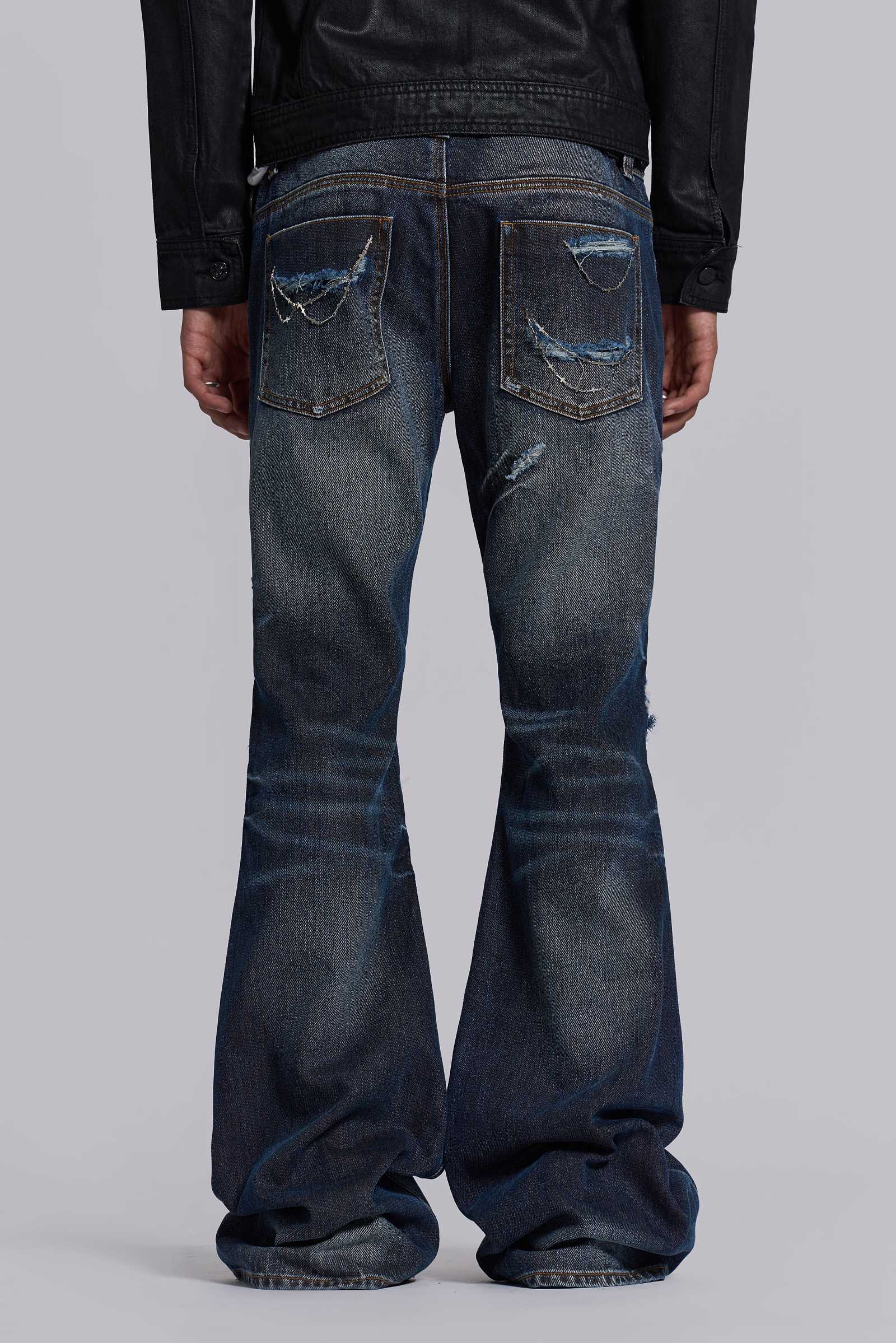 Cross Chain Blue Drift Bootcut Jeans