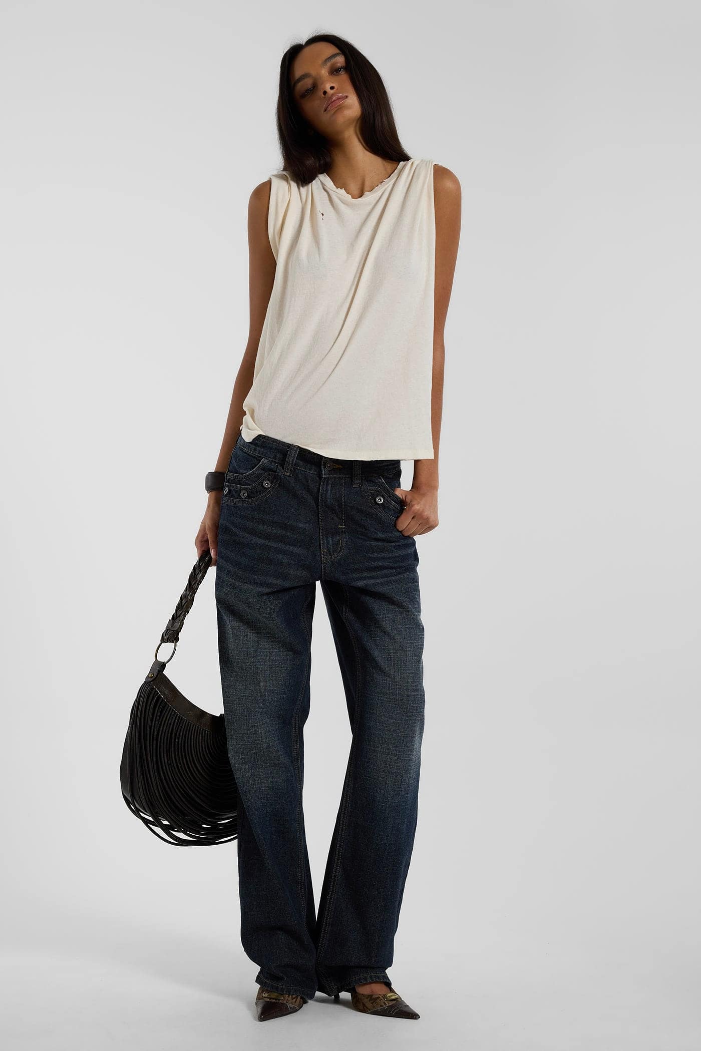 Drummer Muse Low Rise Straight Leg Jeans